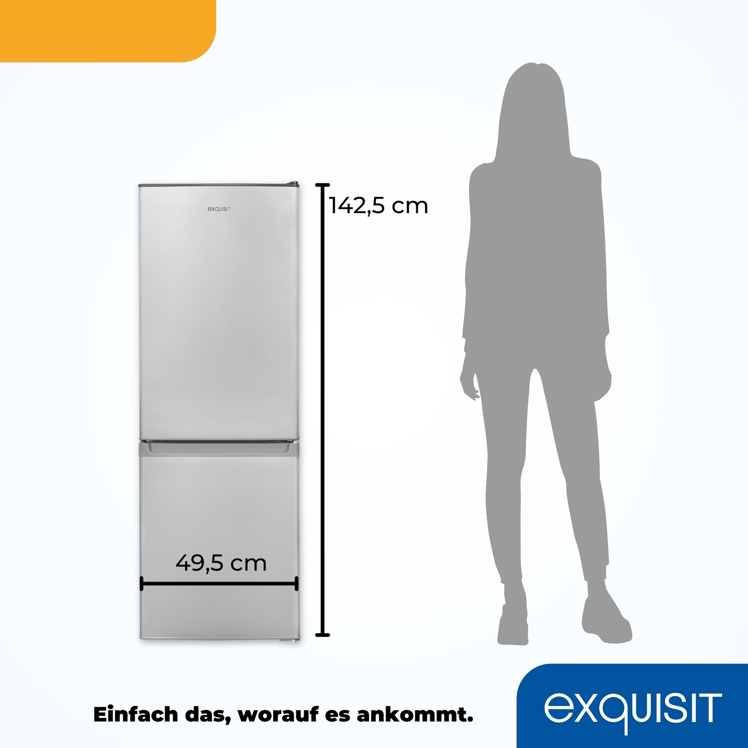 exquisit Kühl-/Gefrierkombination »KGC232-60E-040E«, 173 L Volumen, 4 Sterne Gefrieren