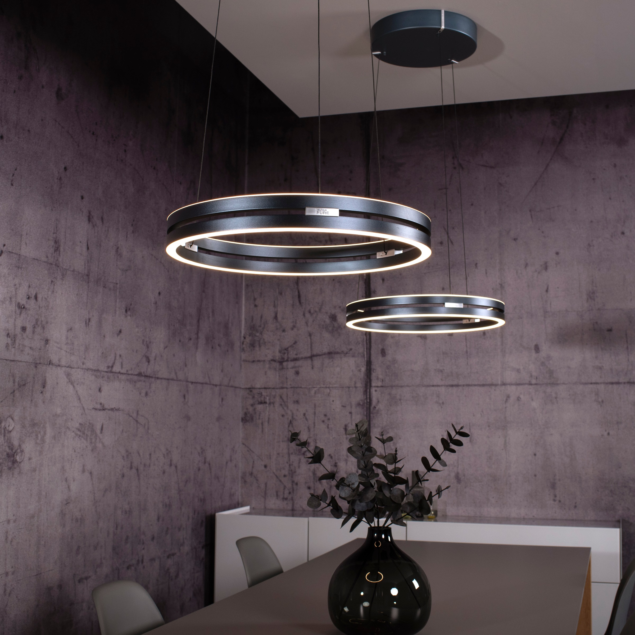 Neuhaus PURE LED Pendelleuchte »PURE E-Loop« LED-Board 1 Stk. warmweiß - kaltweiß e-LIFT® Funktion, CCT, dimmbar über Fernbedienung