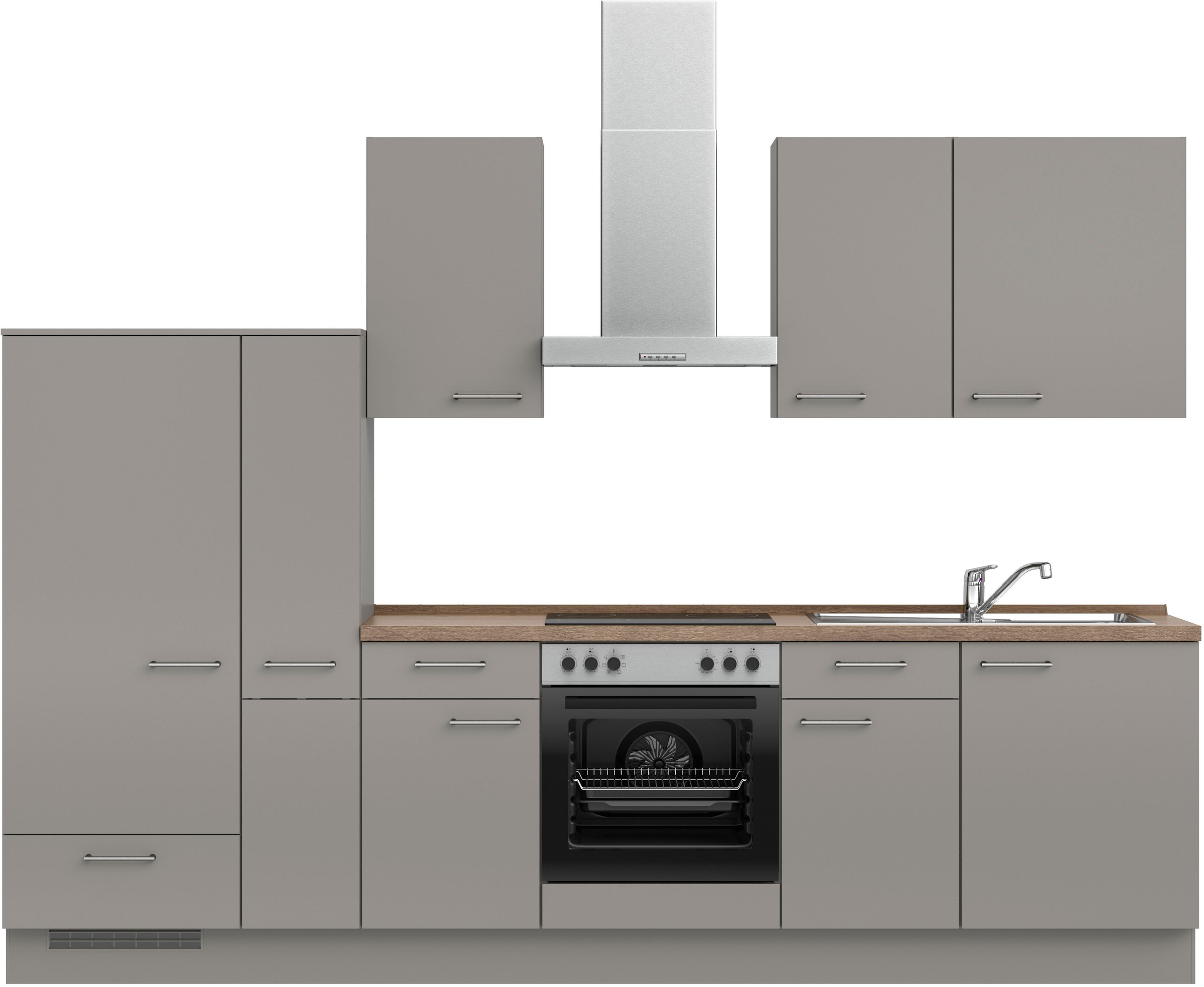 nobilia® Küchenzeile »"Laser I", Ausrichtung wählbar, Breite 300 cm« vormon günstig online kaufen