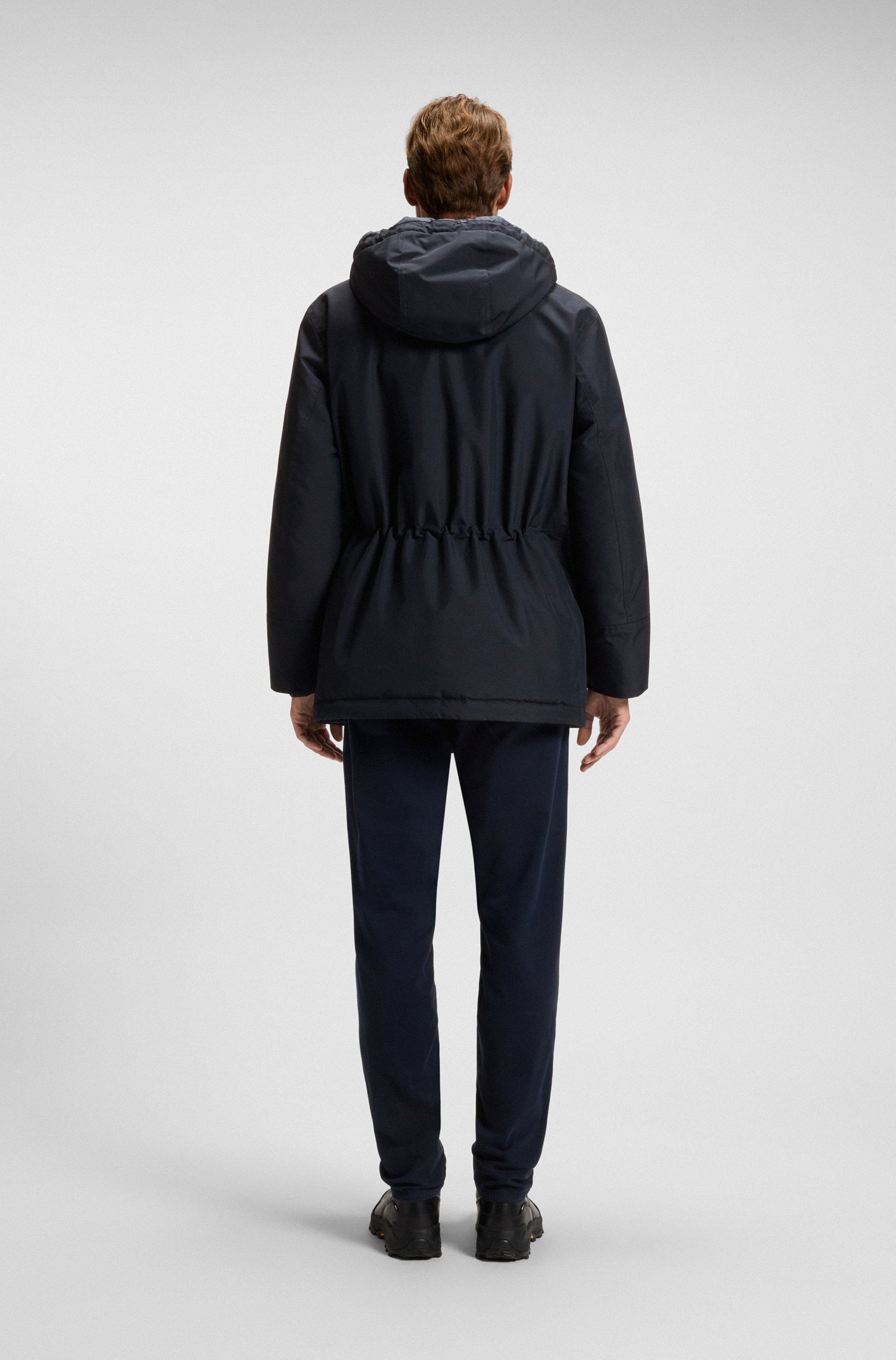 BOSS ORANGE Parka »Osiass«, mit Kapuze, relaxed fit, mit wattierter Kapuze, verdeckter Reißverschluss