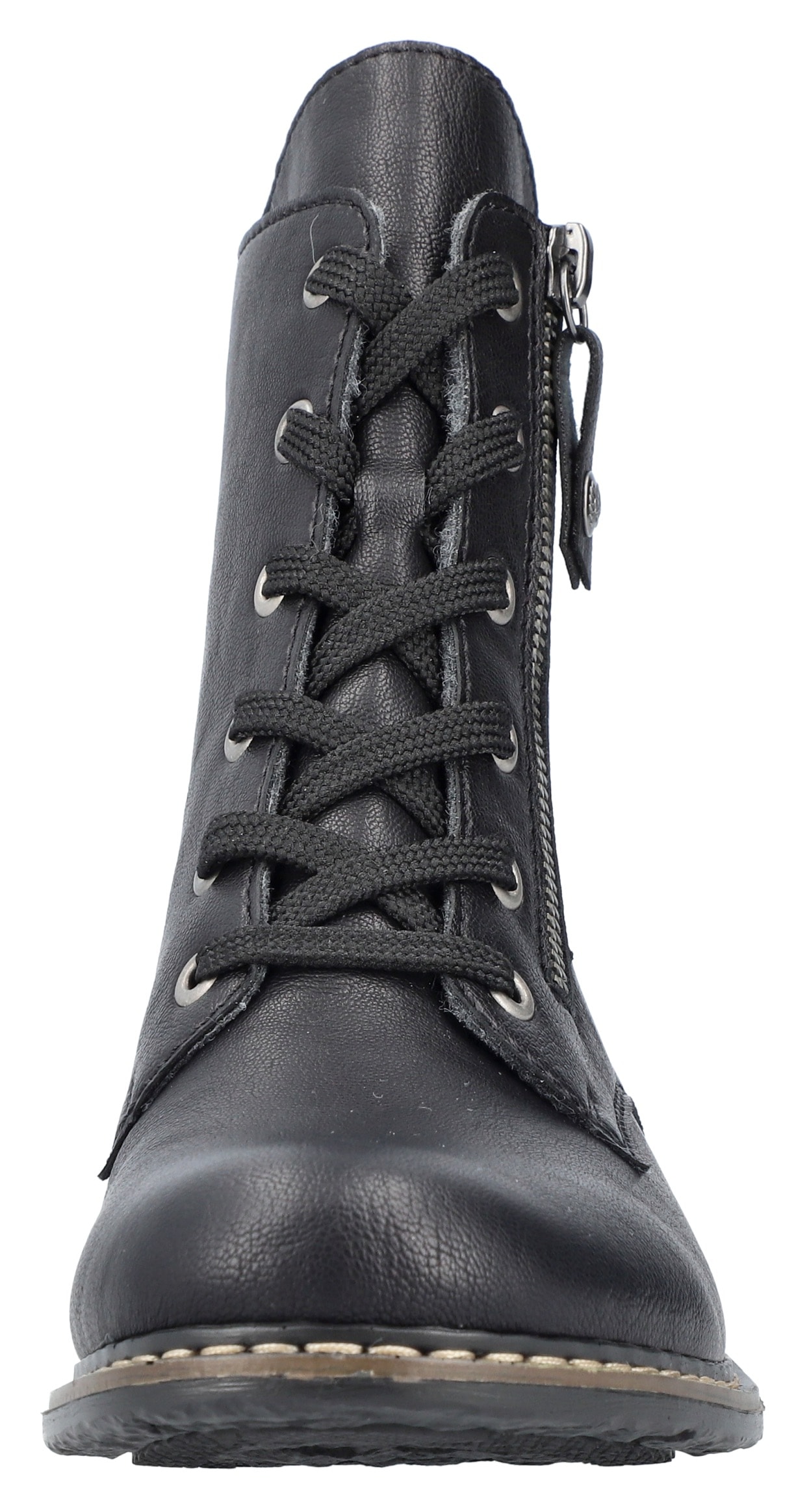 Rieker Stiefelette, Schnürstiefelette, Schnürboots mit Reißverschluss an der Außenseite