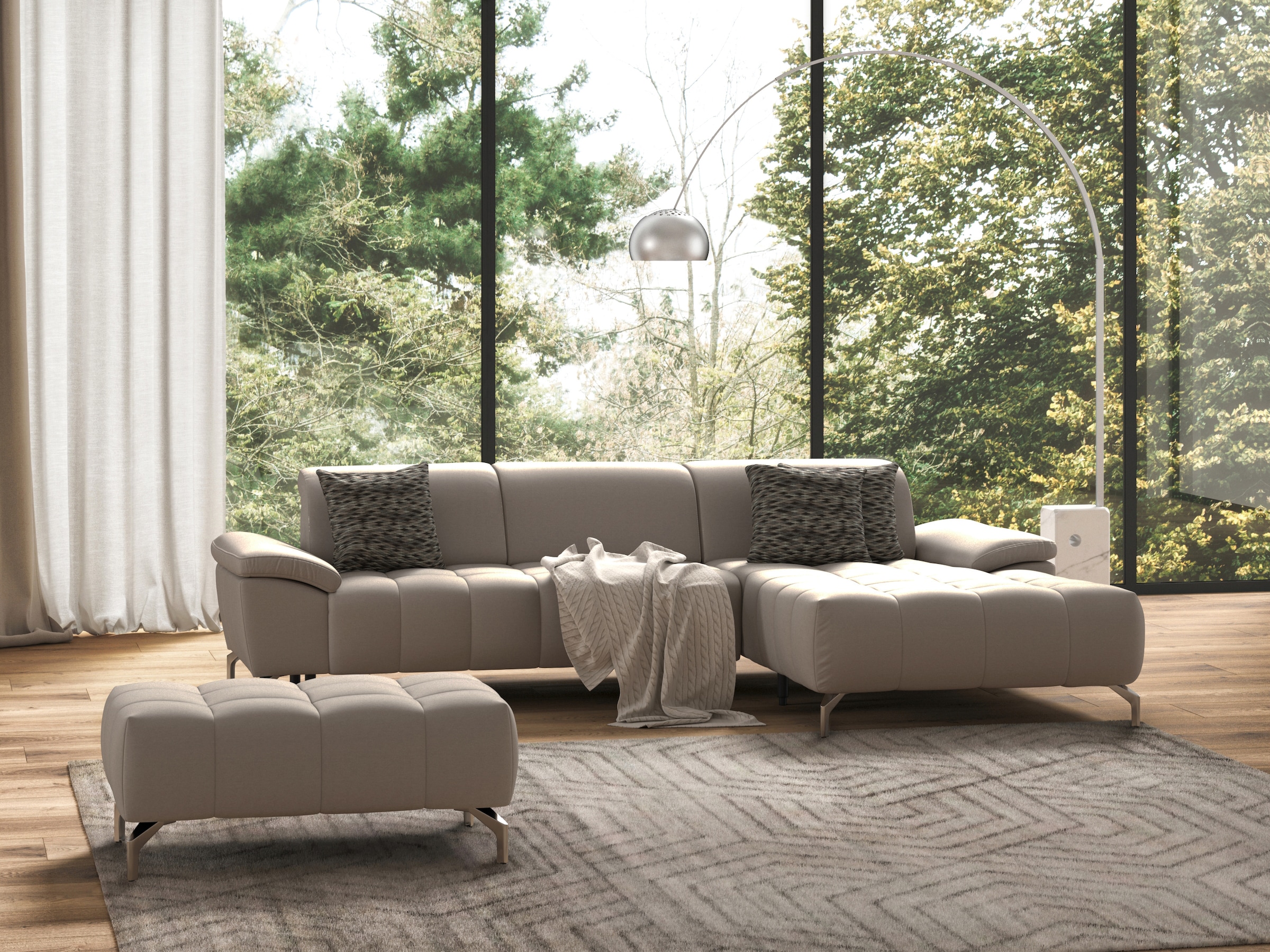 sit&more Ecksofa »Cool L-Form«, wahlweise mit Kopfteilverstellung und Vorzi günstig online kaufen