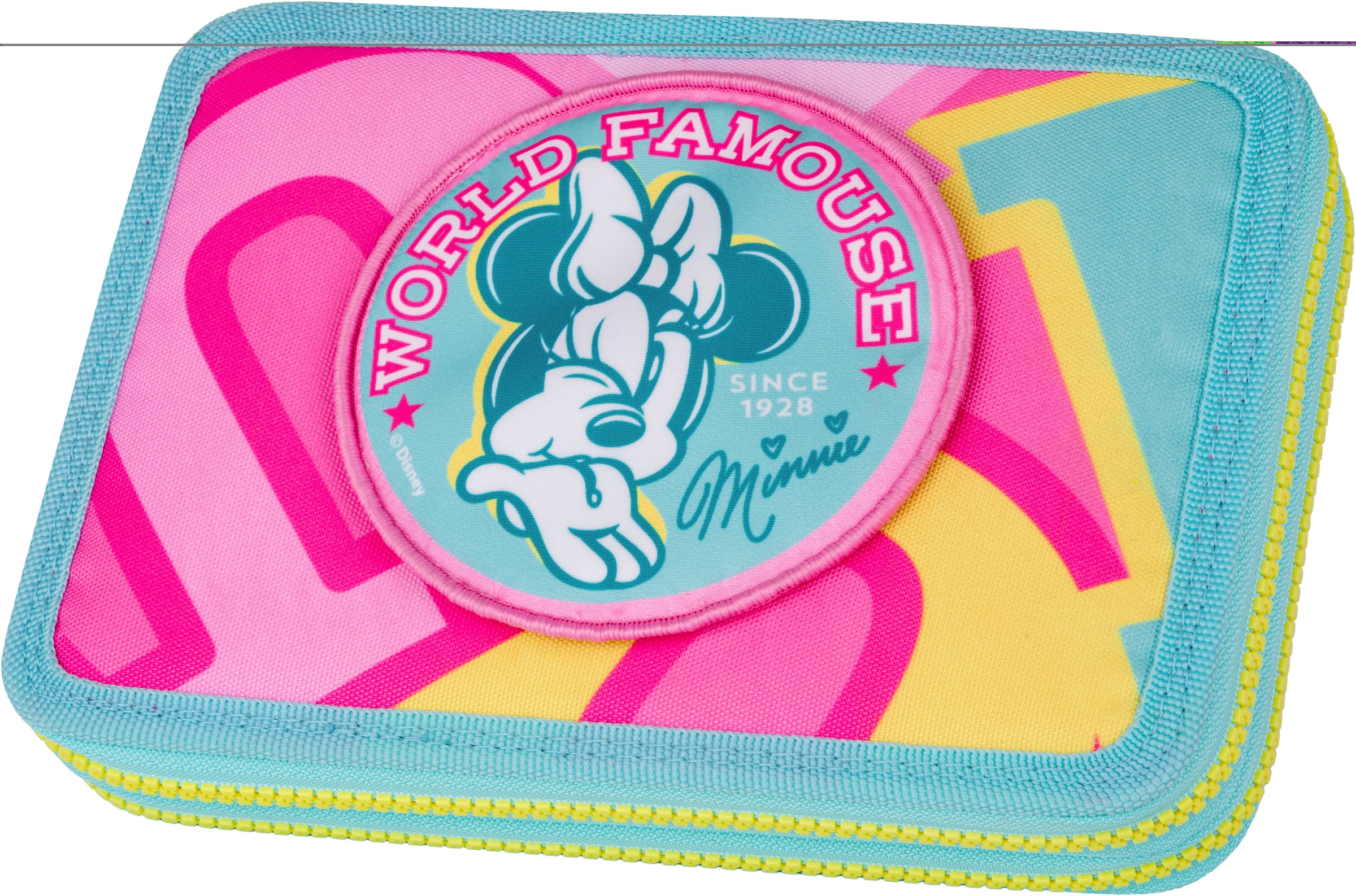 CoolPack Federmäppchen »Etui XL, Disney, Minnie Mouse, mit 2 Reißverschlüssen«, befüllt