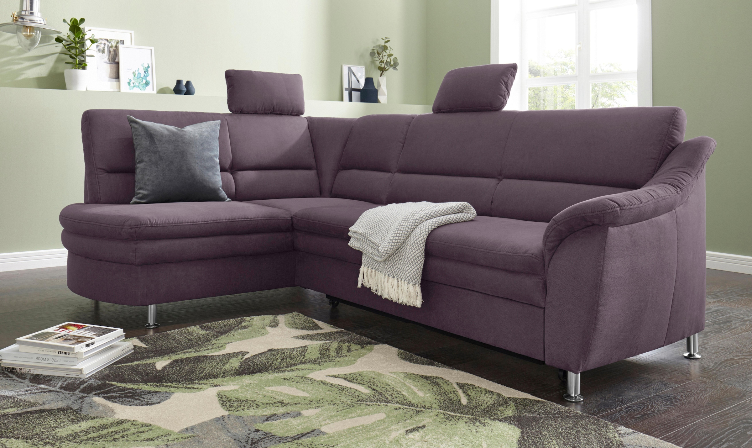 sit&more Ecksofa "Cardoso L-Form" mit Federkern, wahlweise mit Bettfunktion günstig online kaufen