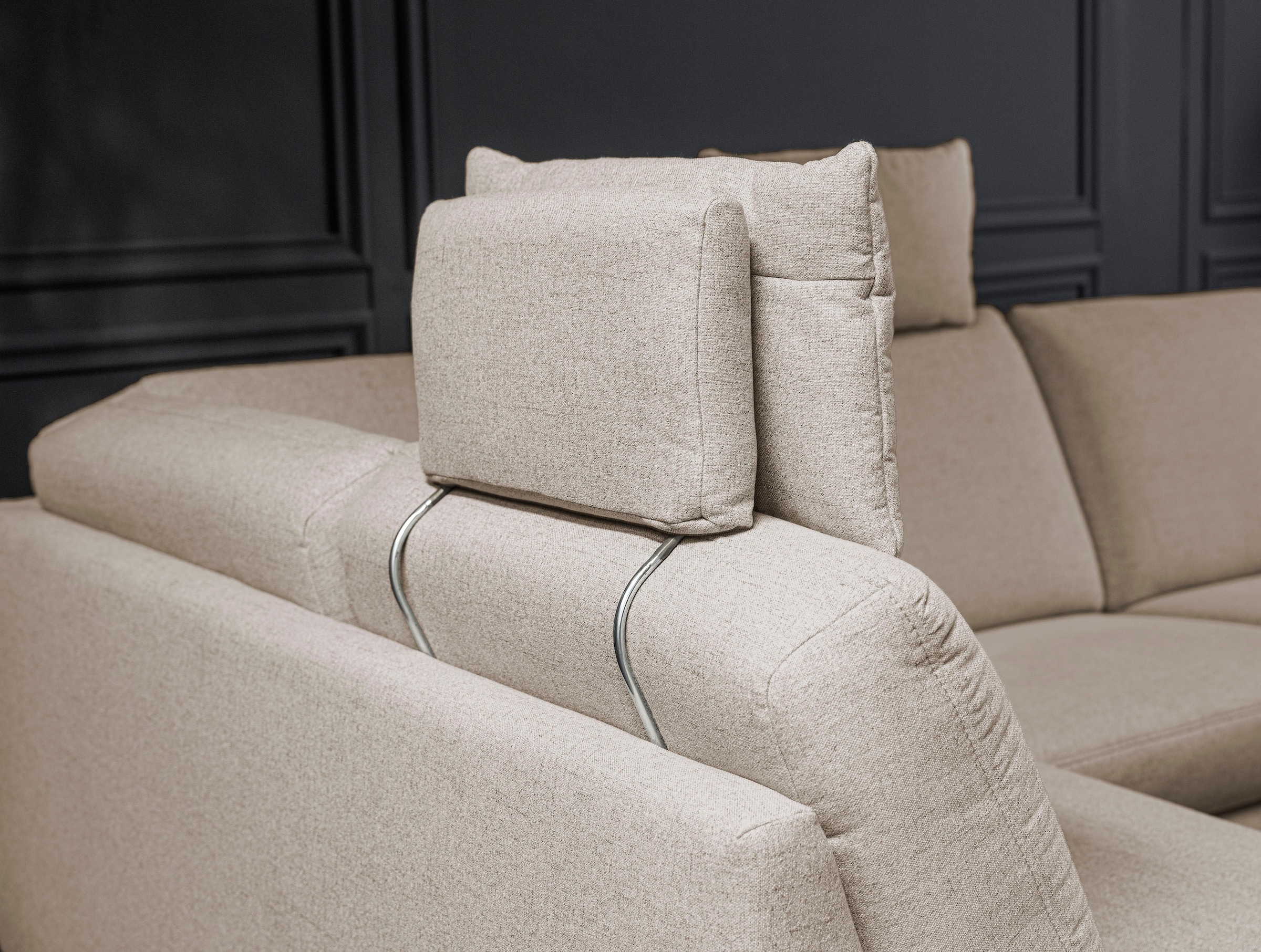 alina Ecksofa, inkl. Kopfstützen, wahlweise mit Relaxfunktion, Breite: 267 cm