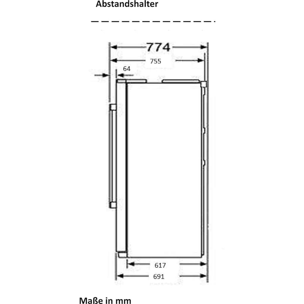 Hanseatic Side-by-Side »HSBS17990DI«, HSBS17990DBK, 176,5 cm hoch, 89,7 cm breit, NoFrost, Schnellkühlfunktion, Urlaubsschaltung, 4 Jahre Garantie