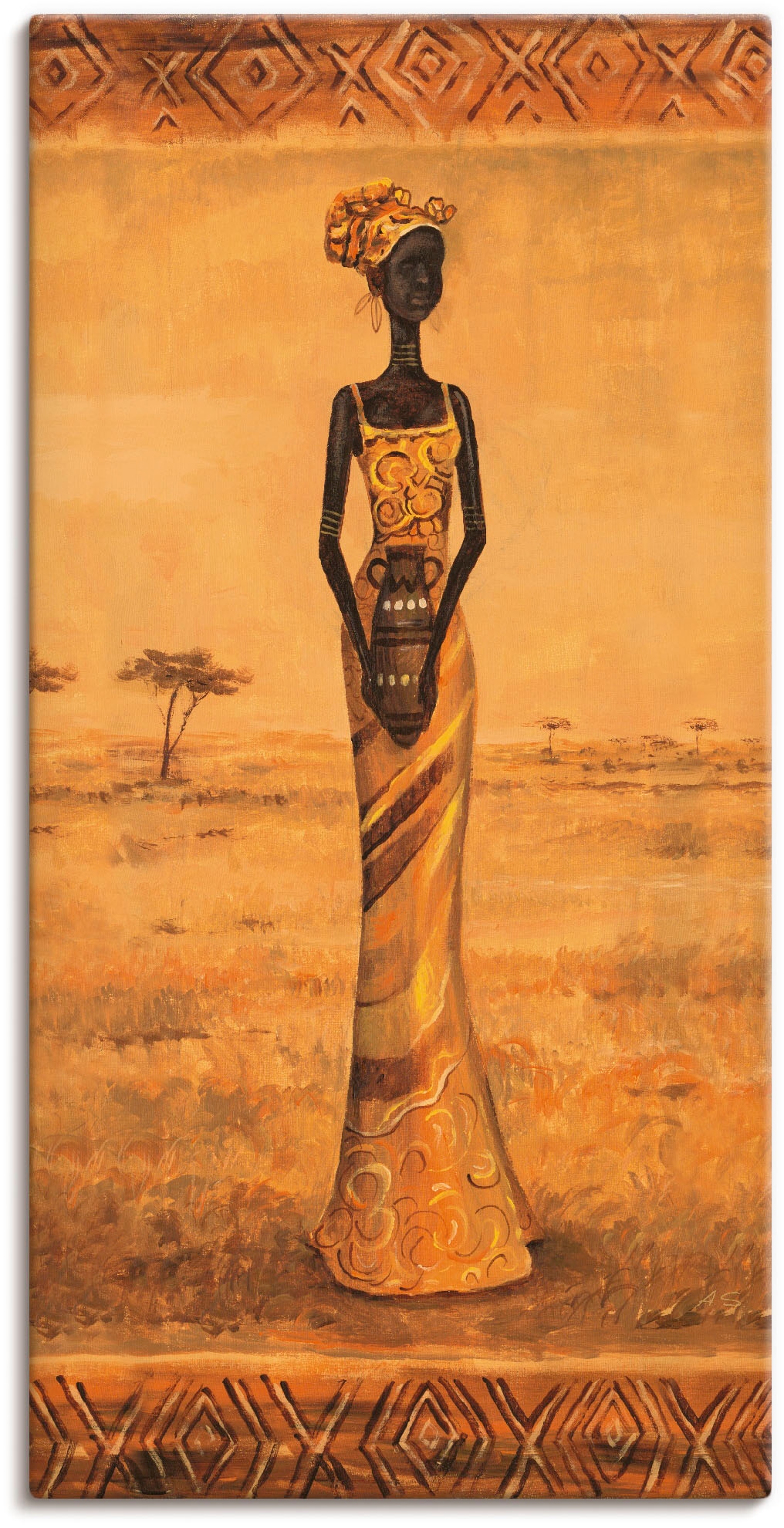 Artland Wandbild »Afrikanische Eleganz II«, Frau, (1 St.), als Leinwandbild günstig online kaufen