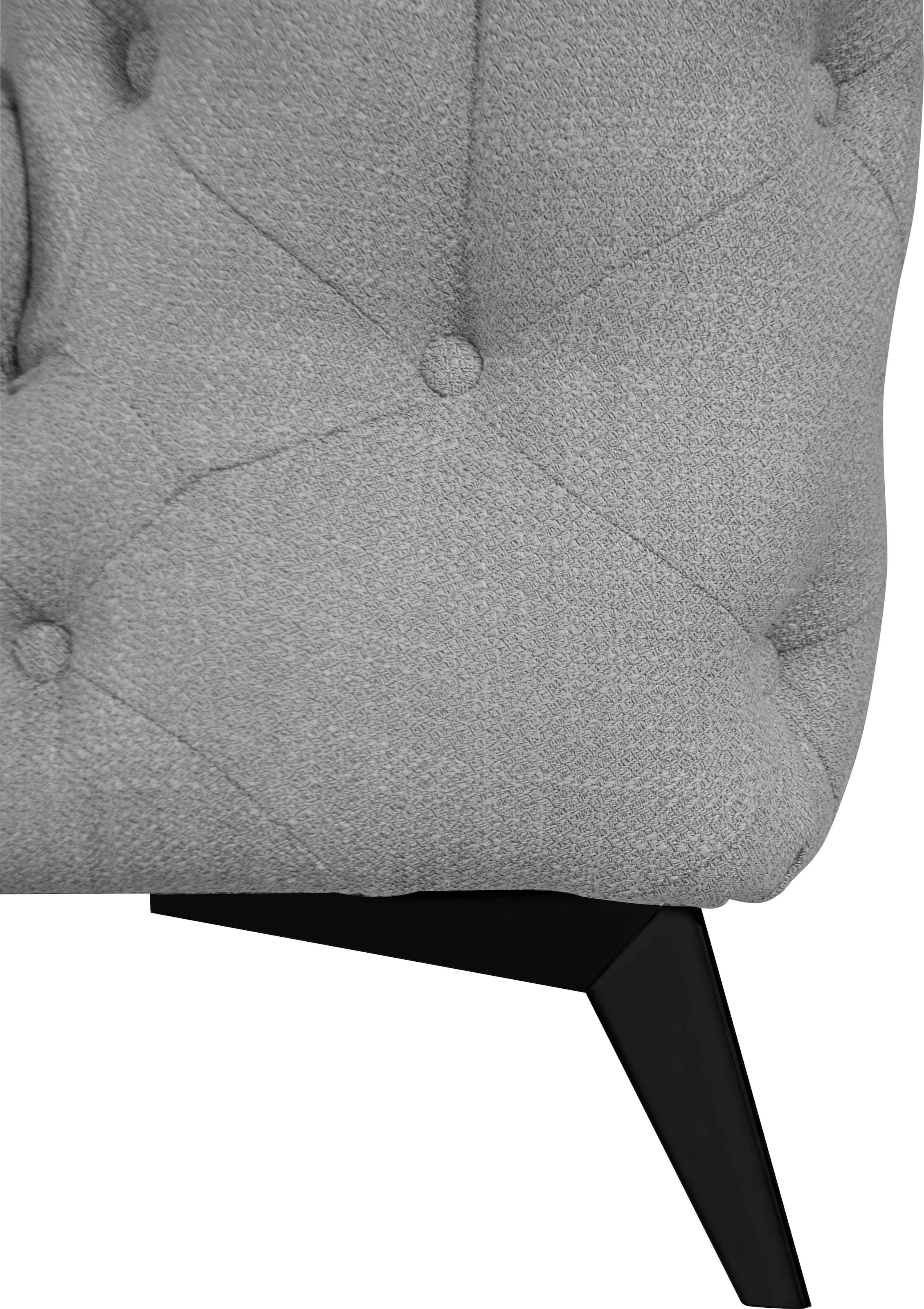 Leonique Chesterfield-Sessel »Glynis Sessel«, aufwändige Knopfheftung, moderne Chesterfield Optik, Fußfarbe wählbar