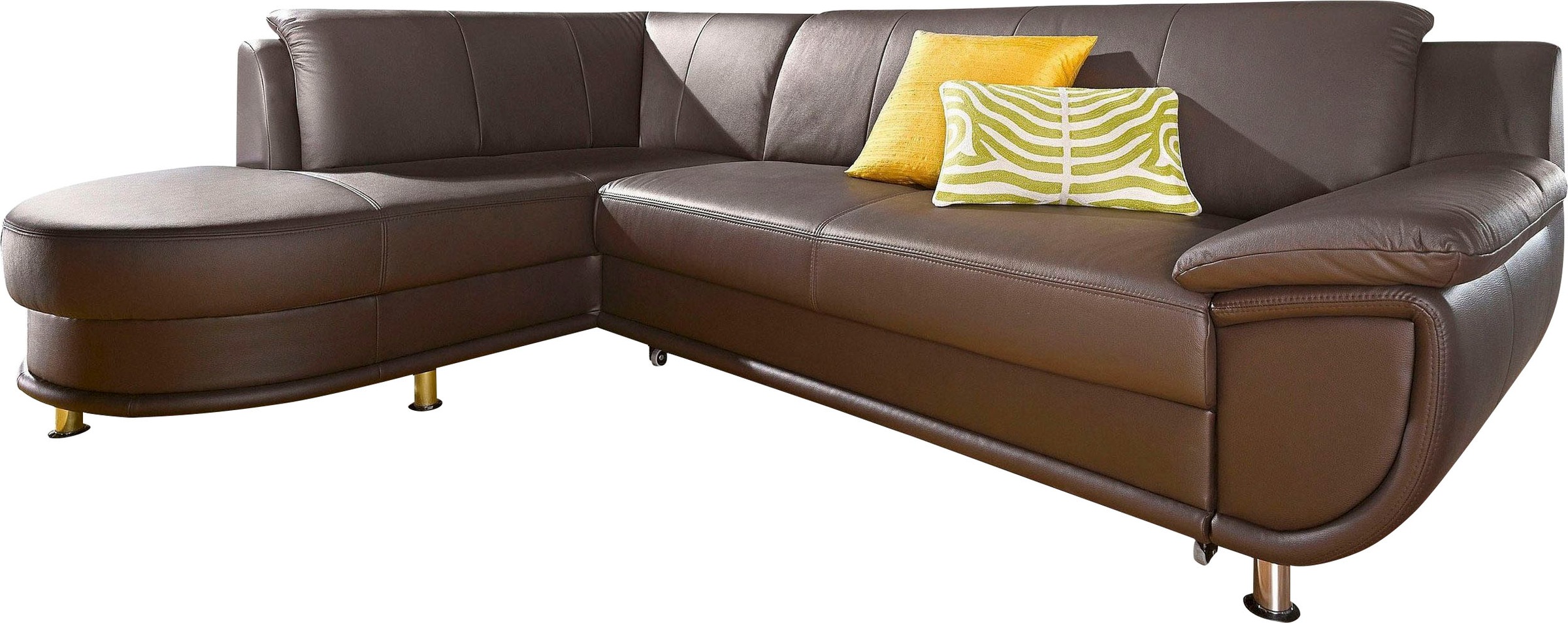TRENDMANUFAKTUR Ecksofa »Rondo, zeitlos und elegant, OTTOs Choice, bequem, L-Form«, wahlweise mit Federkern, wahlweise mit Bettfunktion