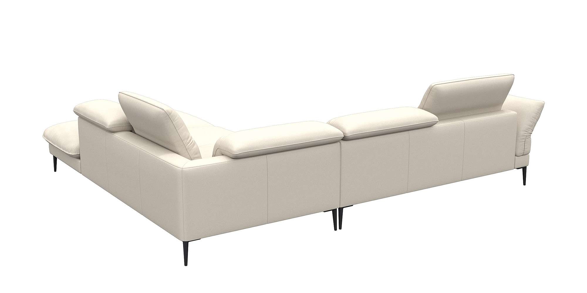 FLEXLUX Ecksofa »Salino, Funktionssofa mit Ottomane, Relaxsofa, Ecksofa«, Sofa mit Arm- und Kopfteil-Verstellungen, Kaltschaum & Stahl-Wellen