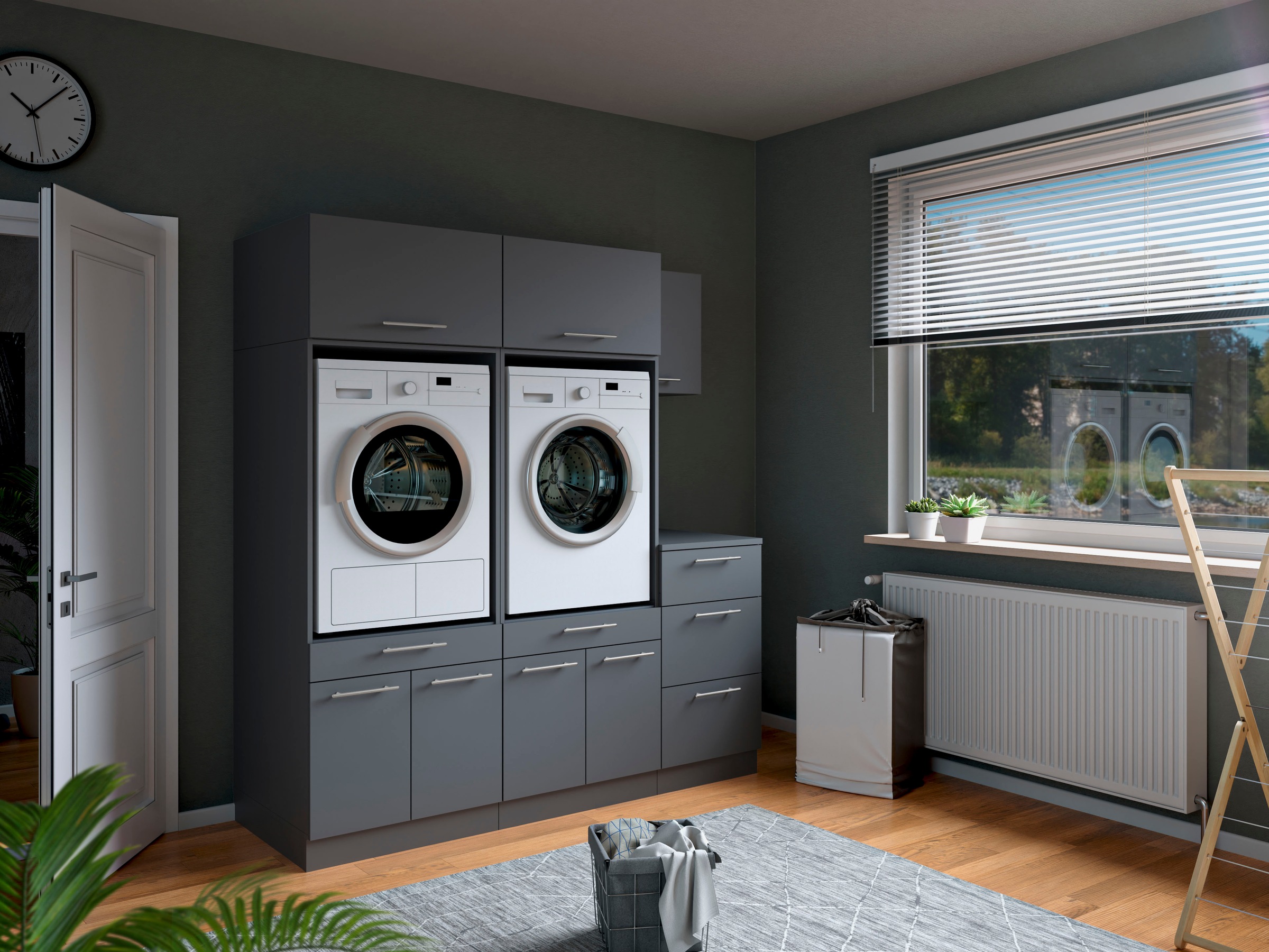 Laundreezy Mehrzweckschrank-Set »Laundreezy, 6-tlg. Mehrzweckschrank-Set B/H/T 186/200/68 cm« 6 Stk. tlg.