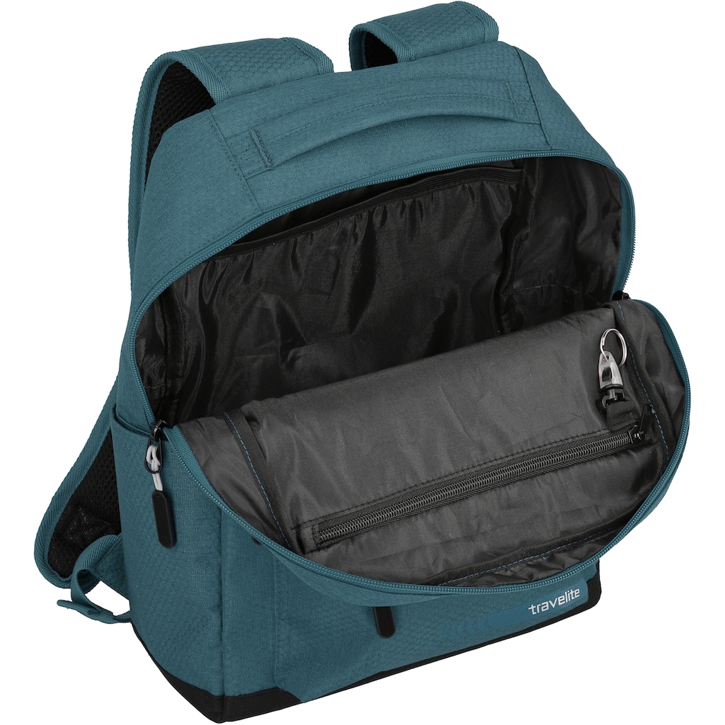 travelite Laptoprucksack »Kick Off M, 40 cm, petrol«