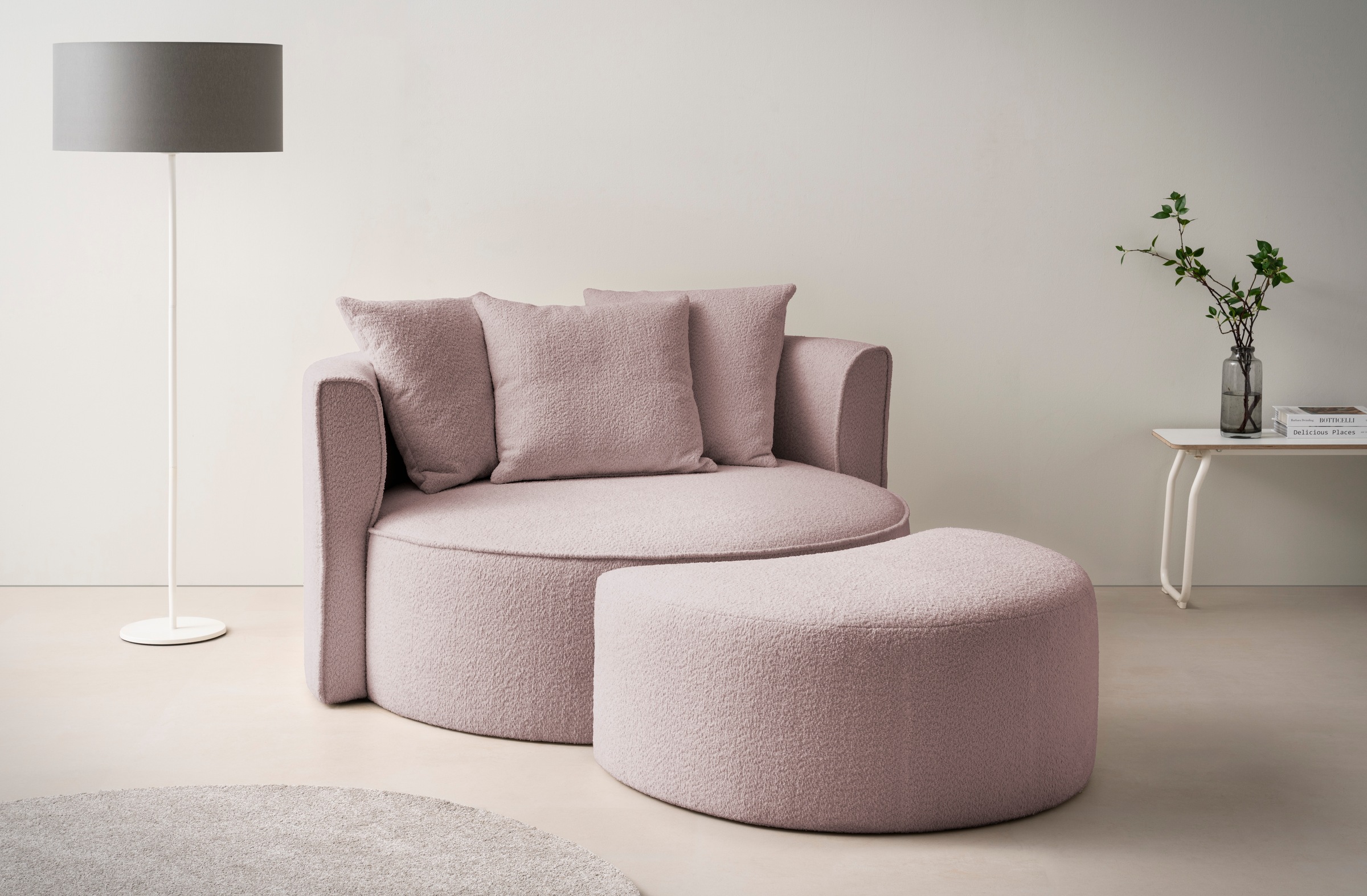 LeGer Home by Lena Gercke XXL-Sessel »ISALIE, Rundsessel mit Hocker, Lesese günstig online kaufen