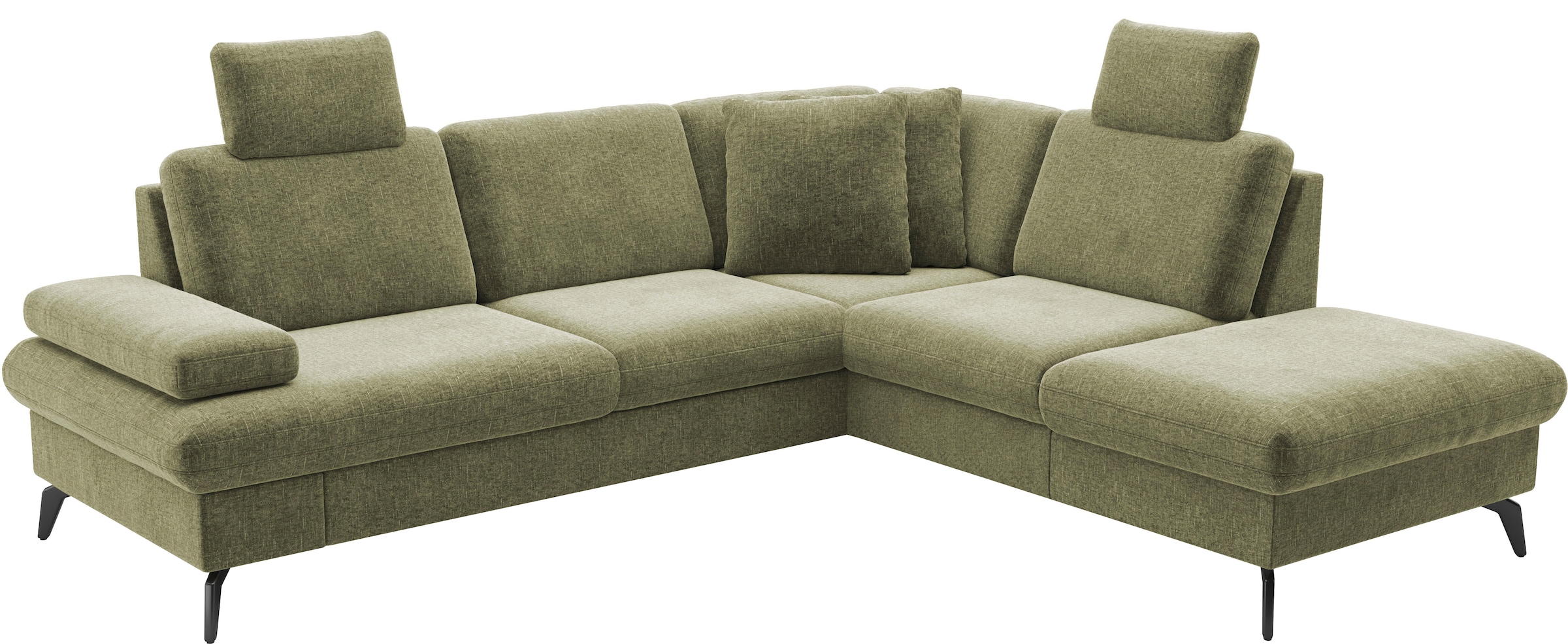 sit&more Ecksofa »Morris Jubi L-Form«, inkl. Armteilfunktion und 1 Zierkissen, wahlweise mit Bettfunktion