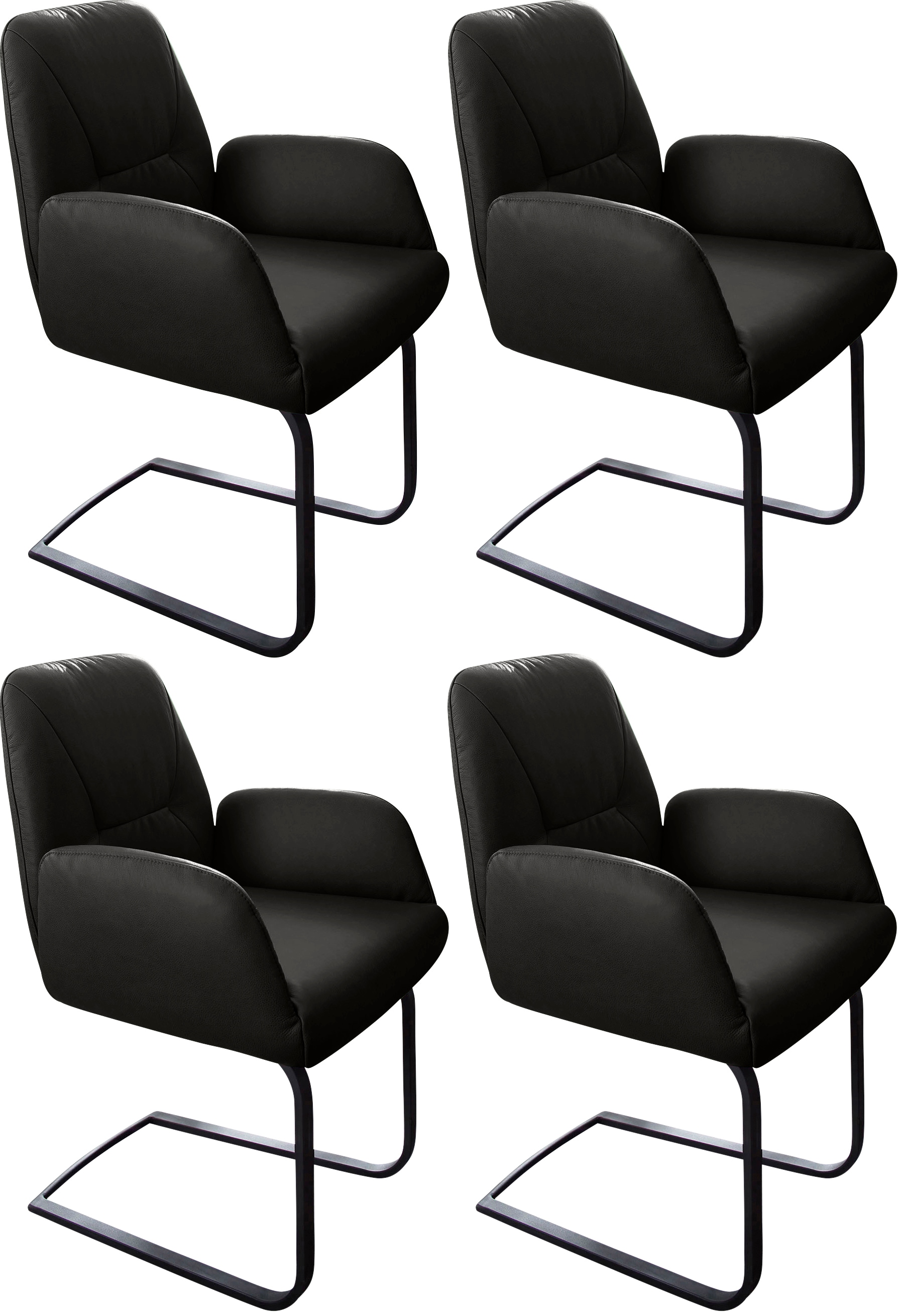 W.SCHILLIG Freischwinger »ole« (Set) 4 Stk.2er- oder 4er-Set, Gestell in Sc günstig online kaufen