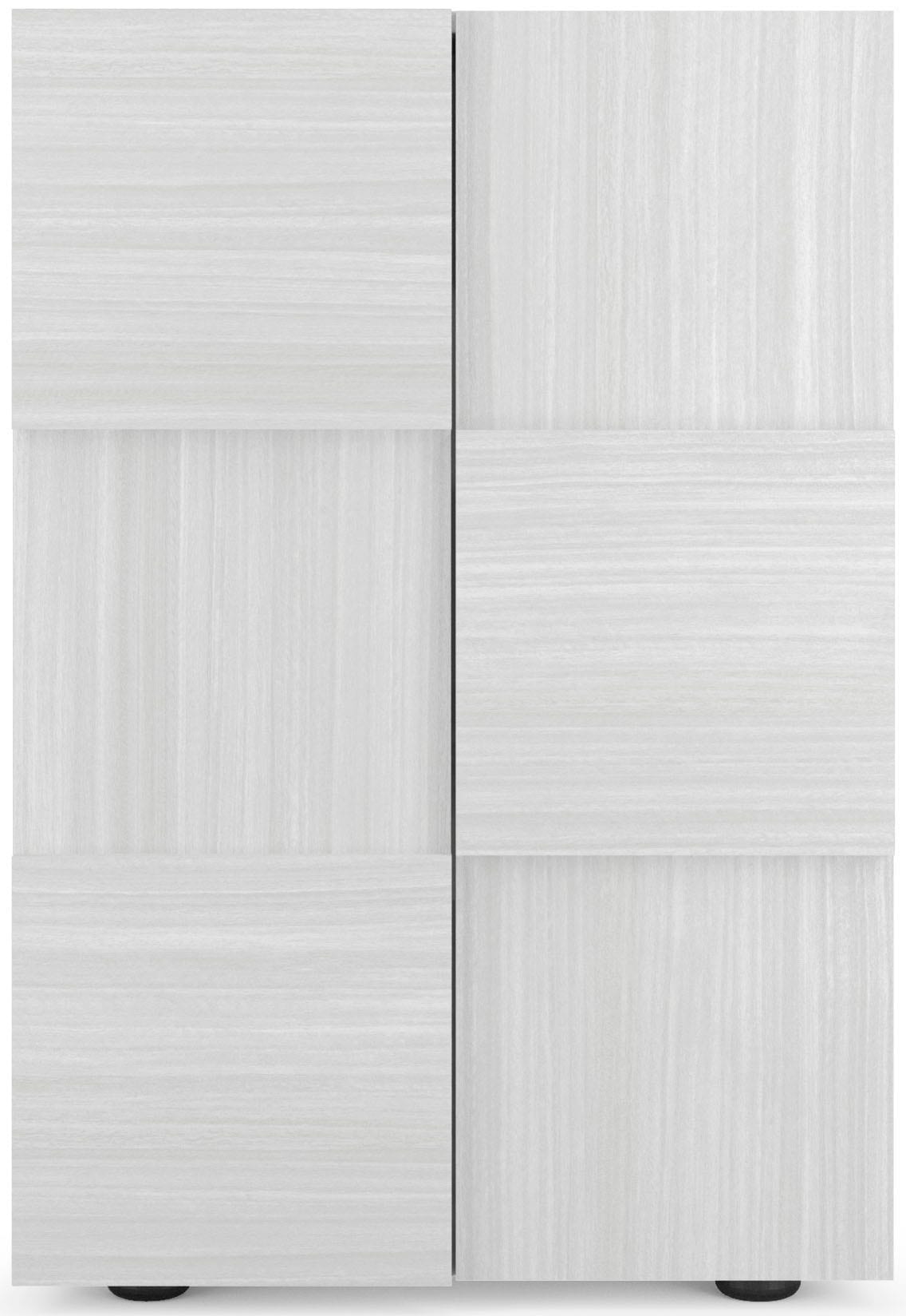 INOSIGN Schuhschrank »Dama Breite 78 cm, Höhe 116 cm, Schuhkommode,«, Front in 3D-Optik, 4 Einlegeböden, ca. 17 Paar Schuhe