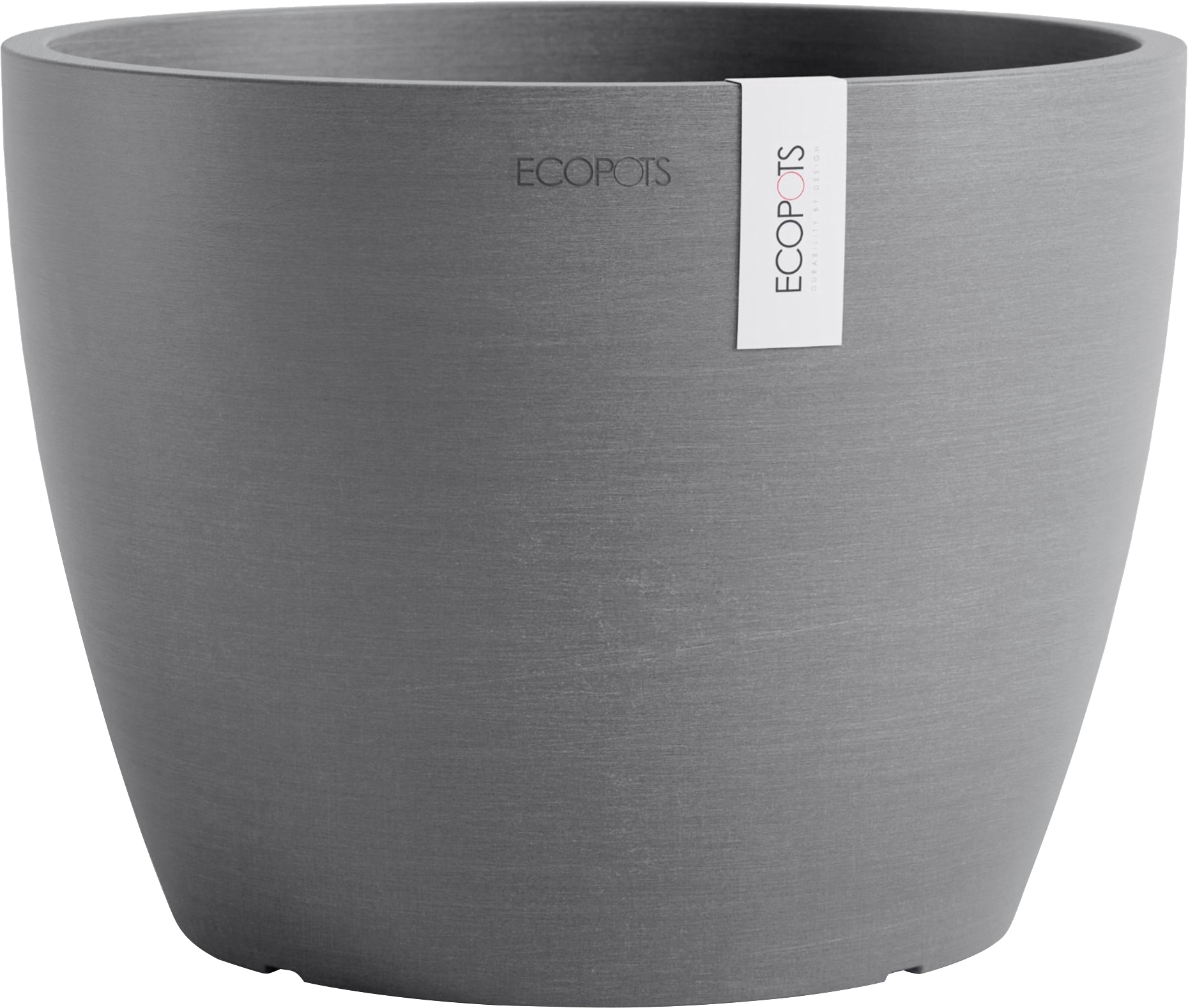 ECOPOTS Blumentopf »Stockholm 24 Grau«, für innen und außen: frostsicher, bruchsicher und lichtbeständig