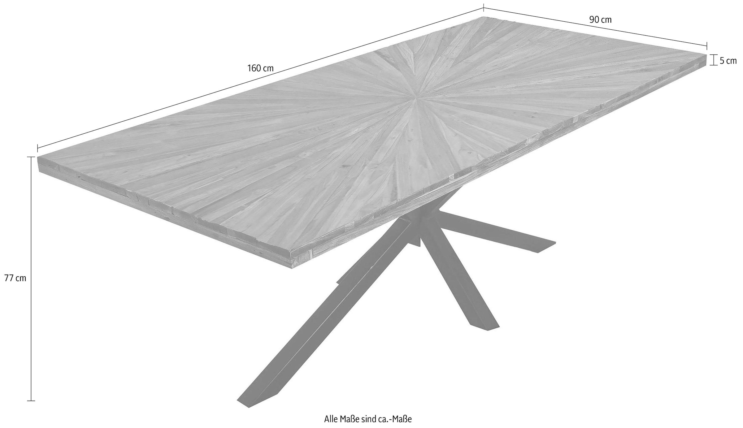 SIT Esstisch »Tops&Tables« aus recyceltem Altholz Teak