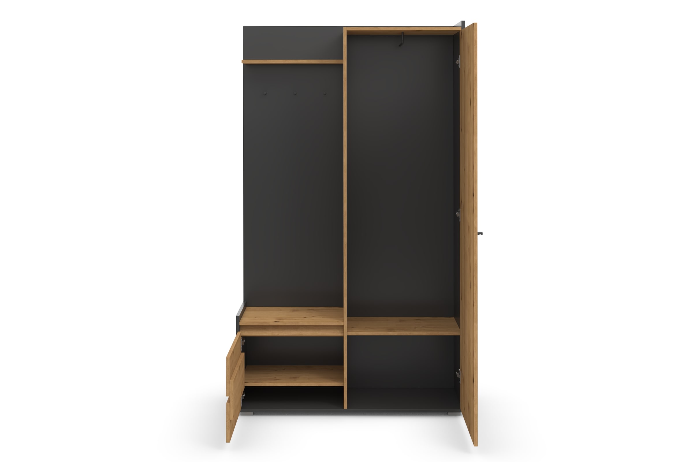 INOSIGN Garderobenschrank »Kosmo«, mit Spiegel Maße 118 x 30 cm, Höhe 190 cm, Breite 110 cm