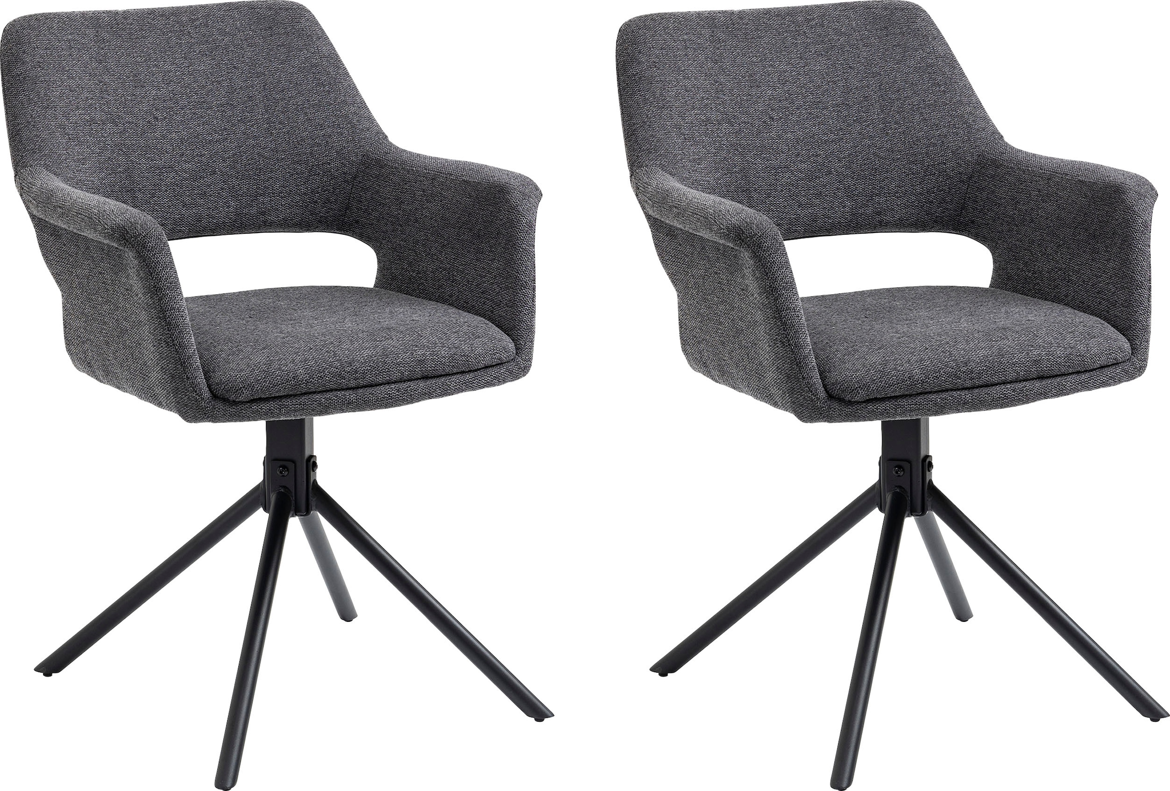 byLIVING Esszimmerstuhl »Elenore«, (Set), 2 St., Webstoff, 360 Grad drehbar günstig online kaufen