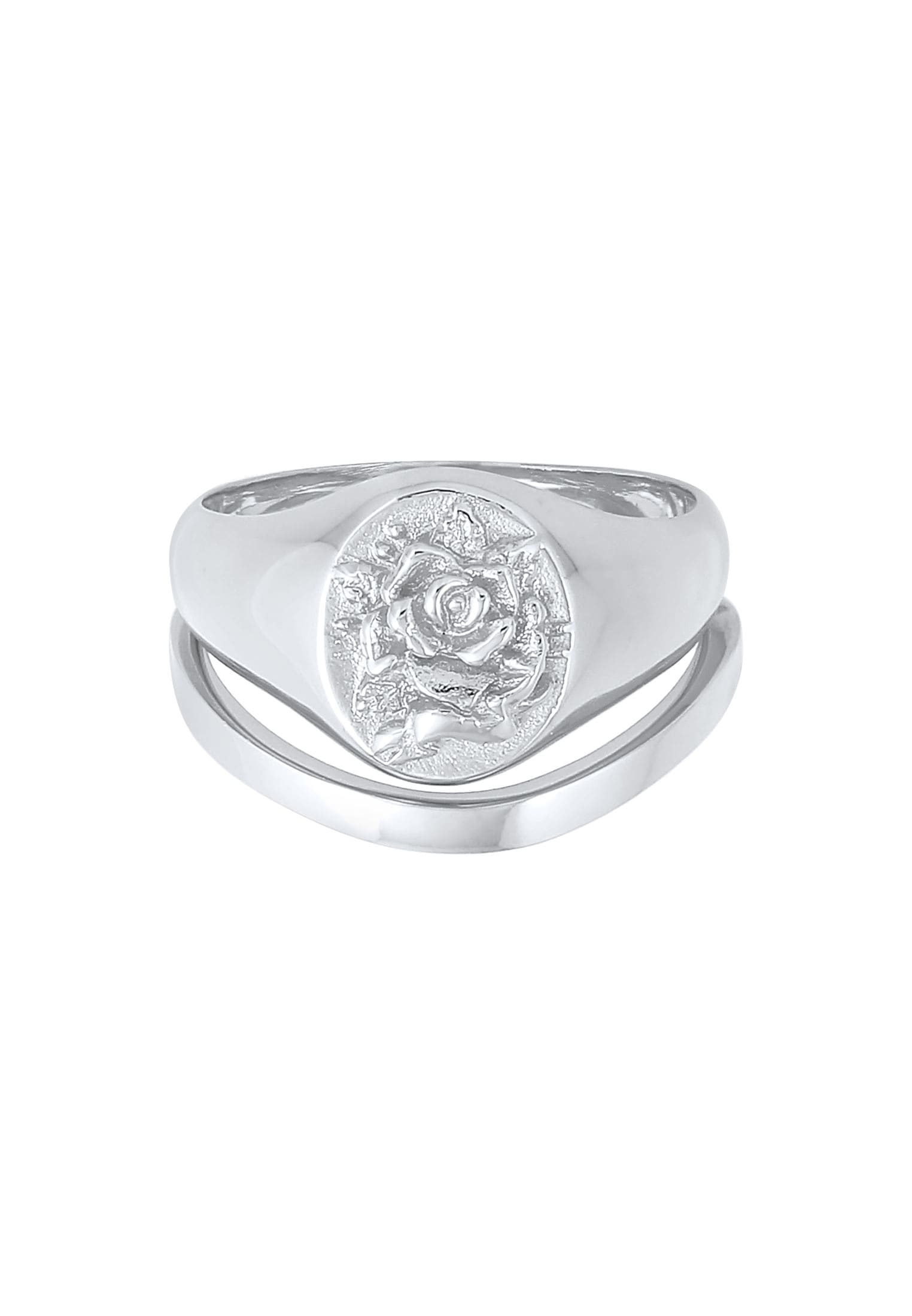 Elli Fingerring »Siegelring Rose Basic kaufen Silber« Set 2er 925 online Ring