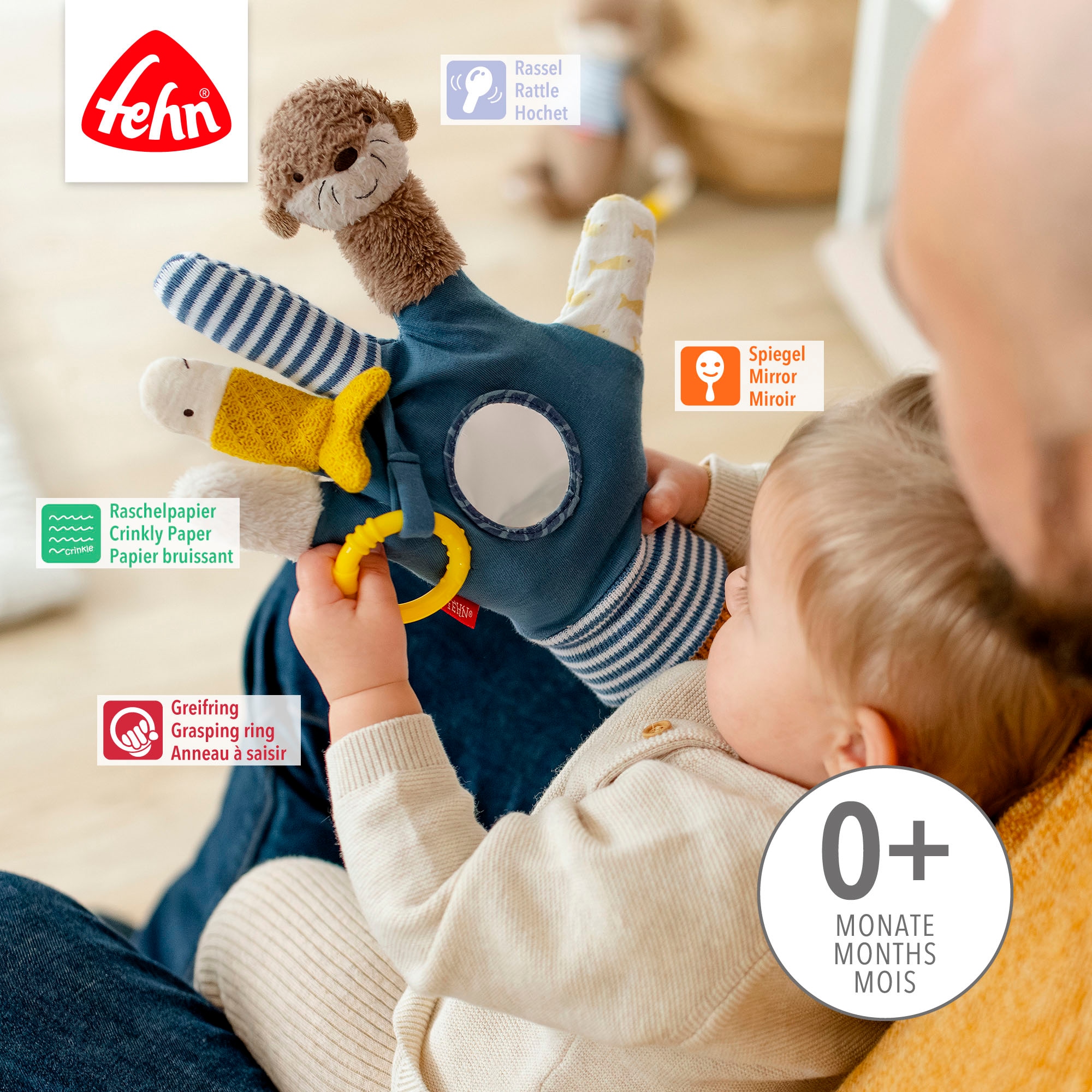 Fehn Greifspielzeug »Otter Theo, Spielhandschuh Otter«
