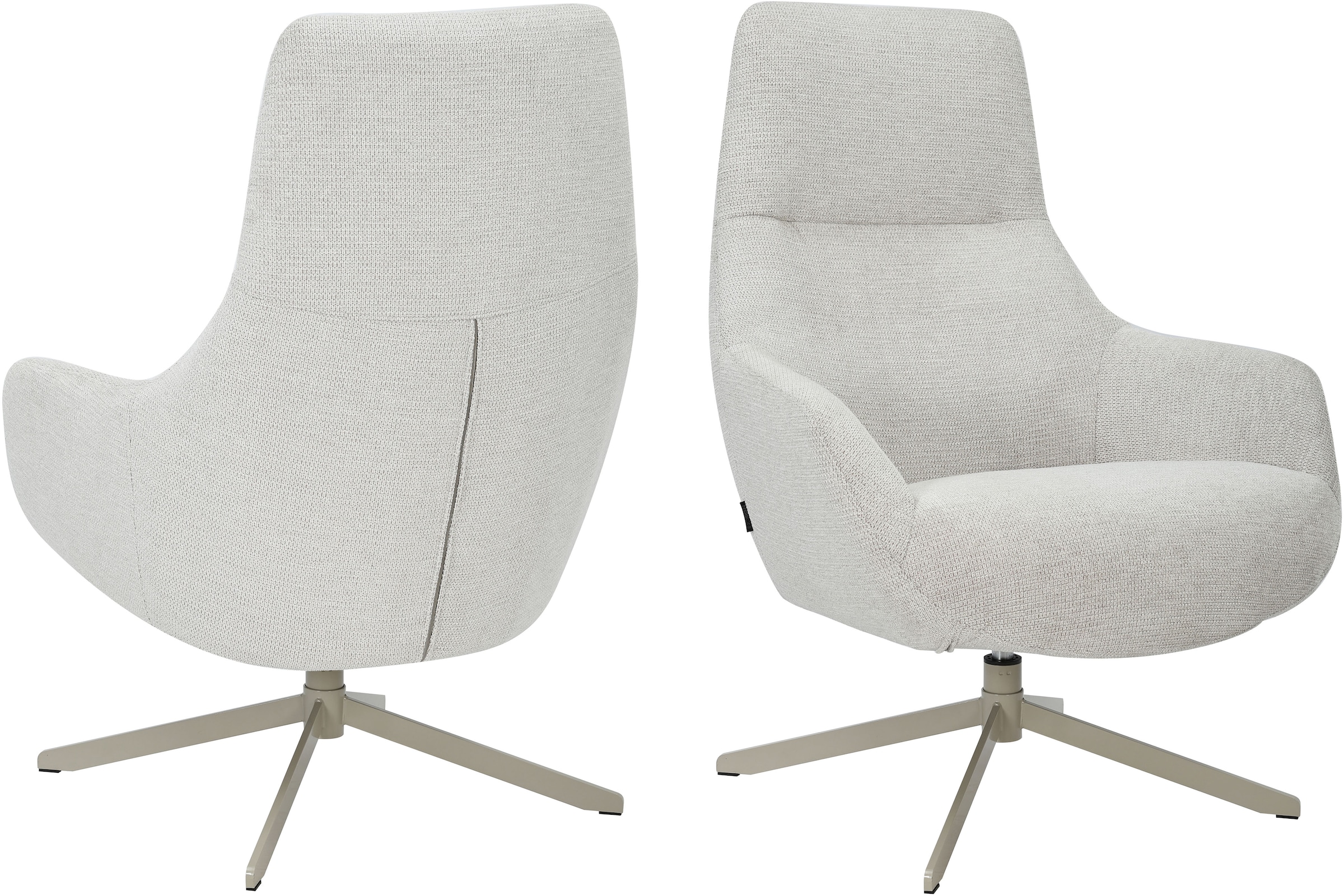 INOSIGN Drehsessel »CLARINDA moderner Ohrensessel drehbar, TV-Sessel, Relaxsessel«, 360-Grad drehbar, robustes Metallgestell