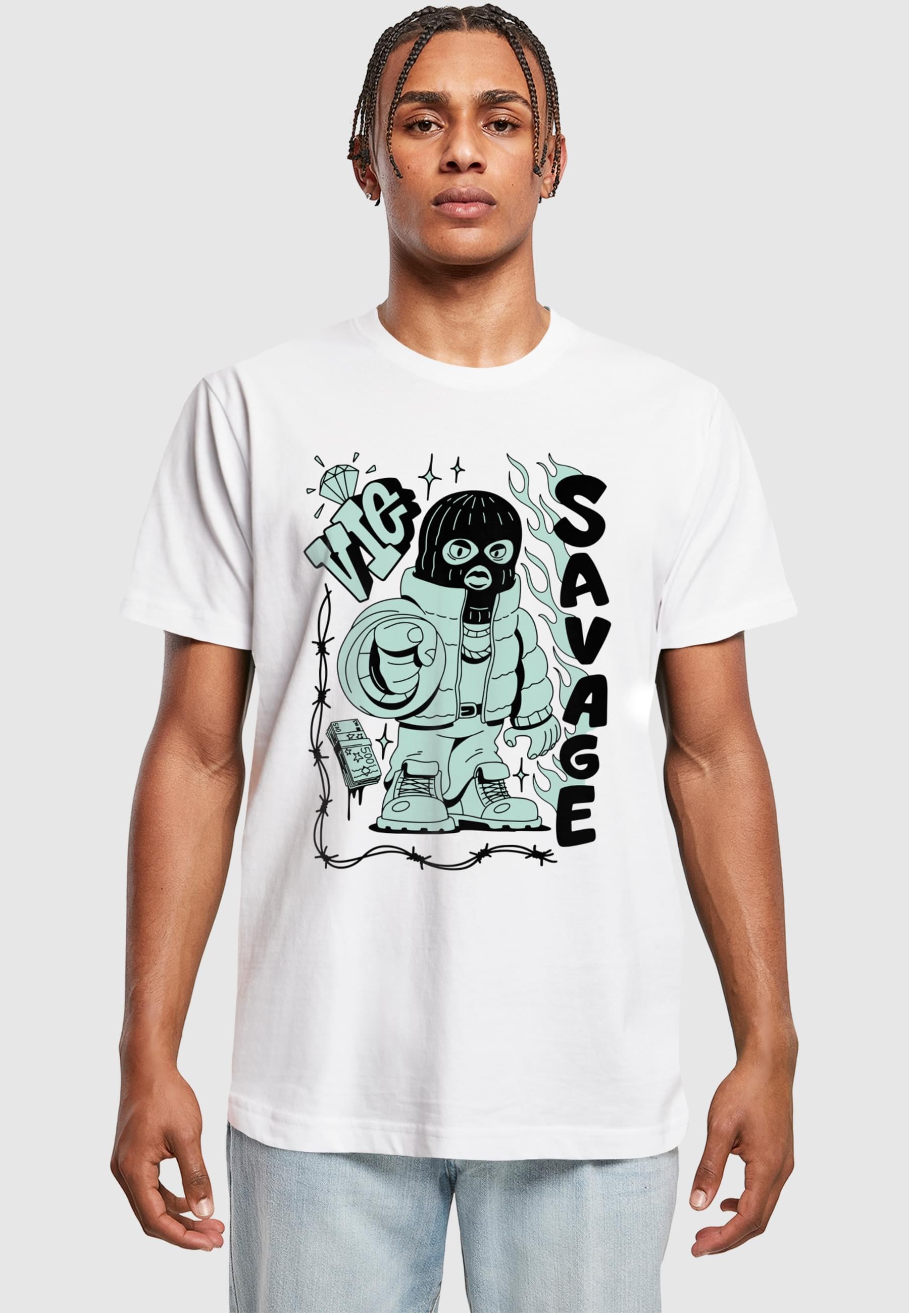 MisterTee T-Shirt »MisterTee Savage Balaclava Tee« 1 Stk.