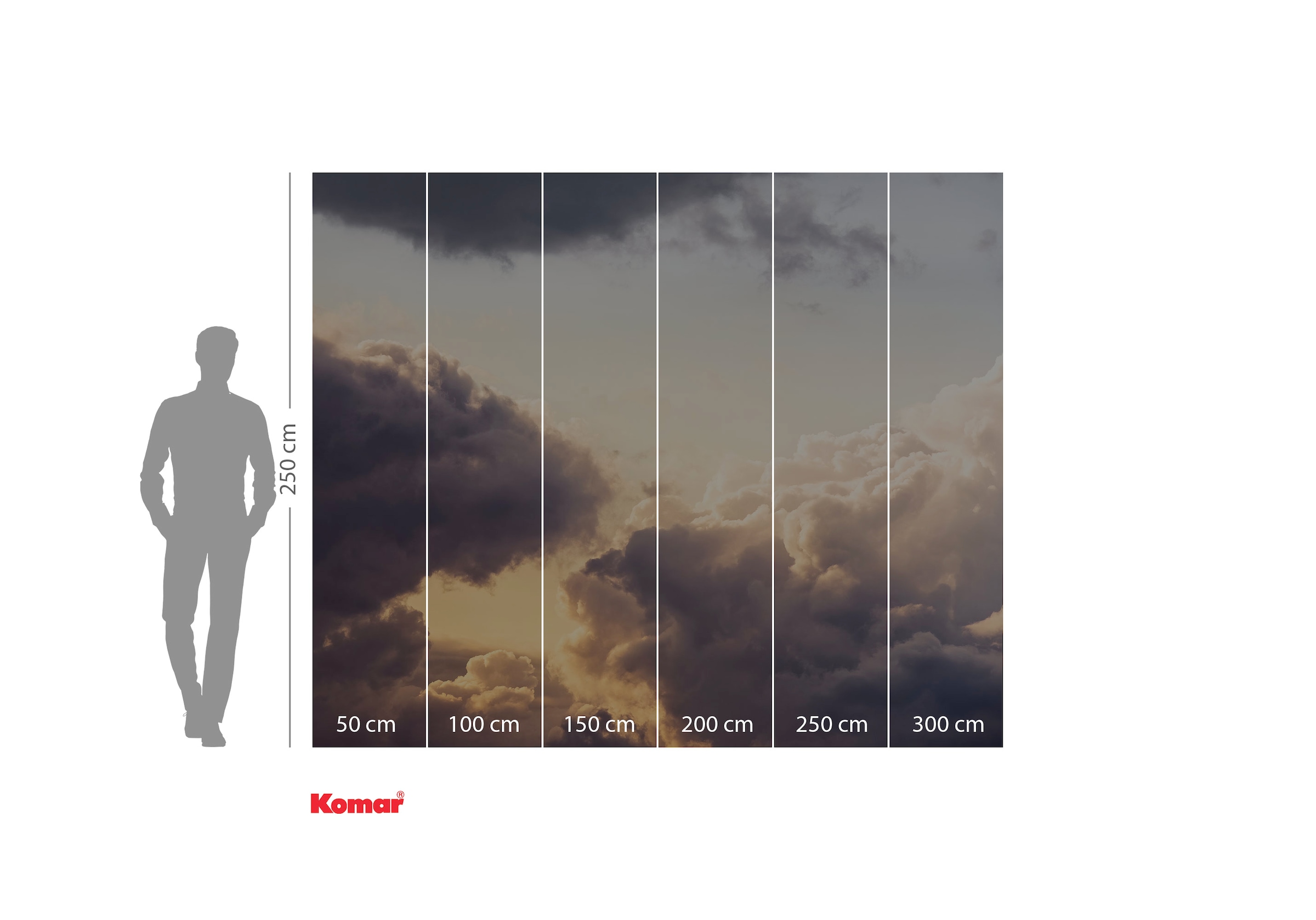 Komar Fototapete »Digitaldruck Vlies -  Cloud Cast - Größe 300 x 250 cm« bedruckt | geblümt | gemustert | tropisch glatt Wohnzimmer, Schlafzimmer