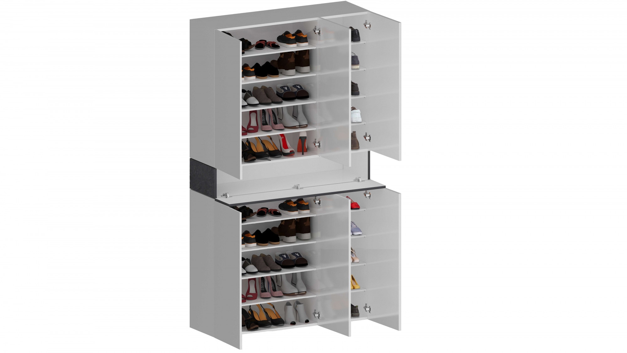 INOSIGN Schuhschrank »Savona«, Höhe 200cm, 12 Einlegeböden, 21 Fächer
