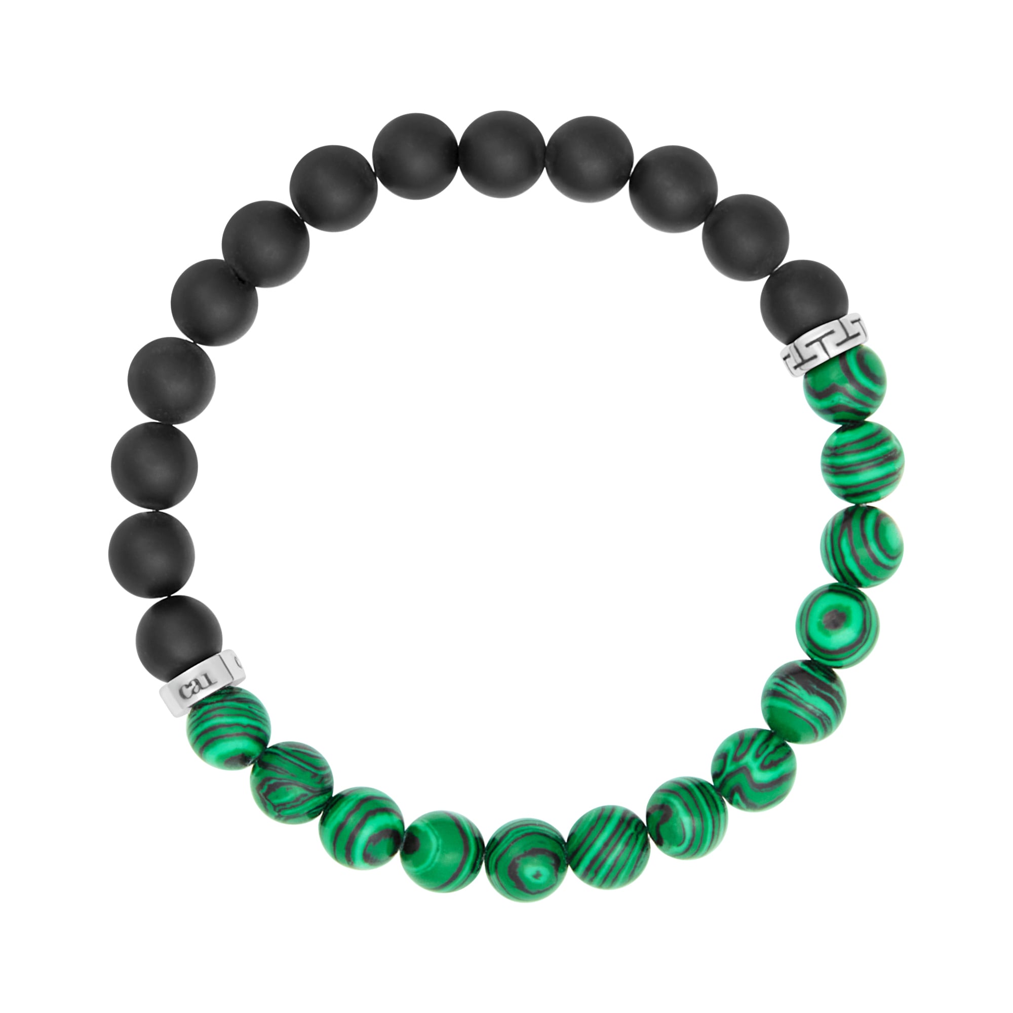 CAÏ Armband »Malachit & Onyx 21cm«