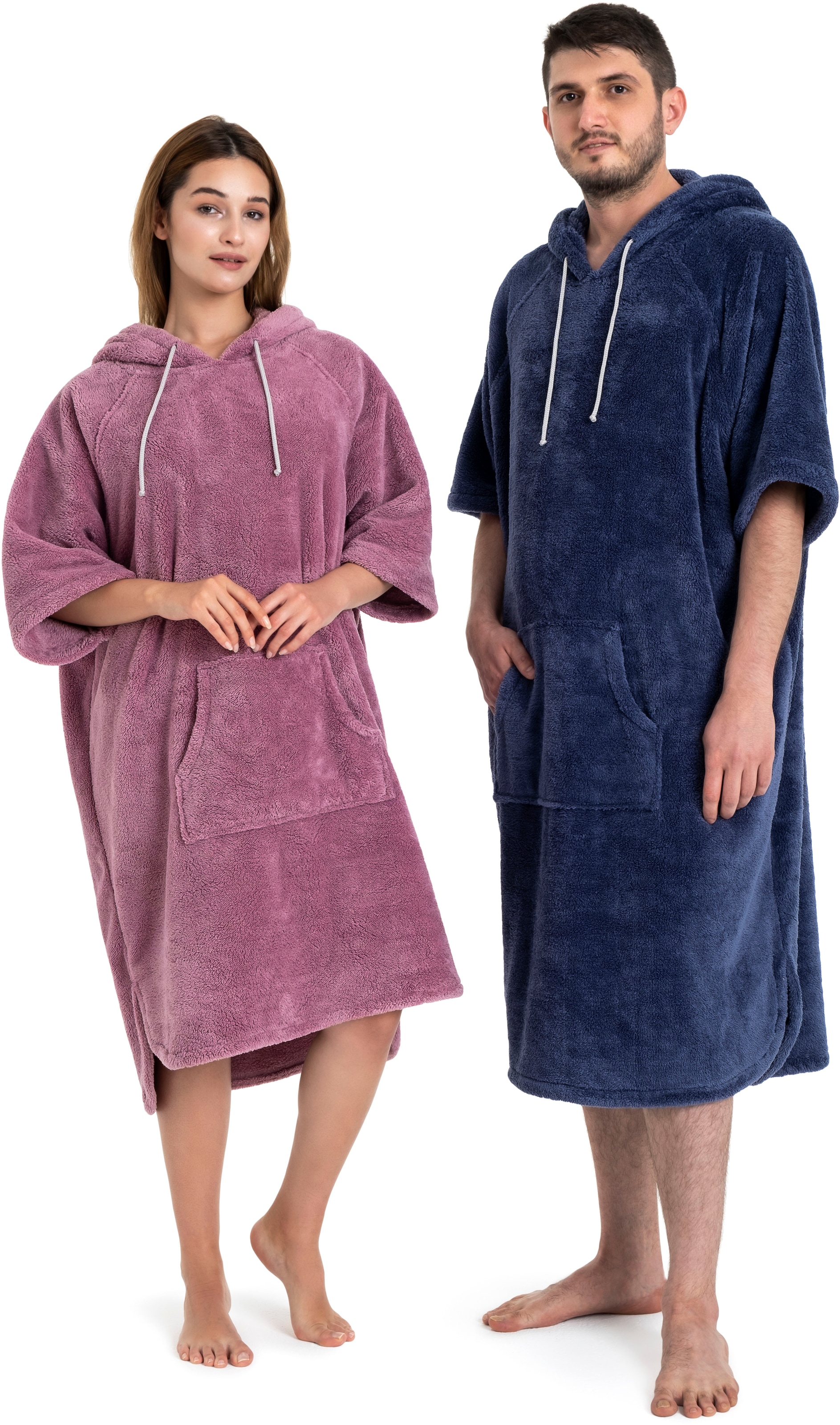 my home Badeponcho »Lillou«, (1 St.), weich und kuschelig, Unisex, für Damen und Herren, Surfponcho