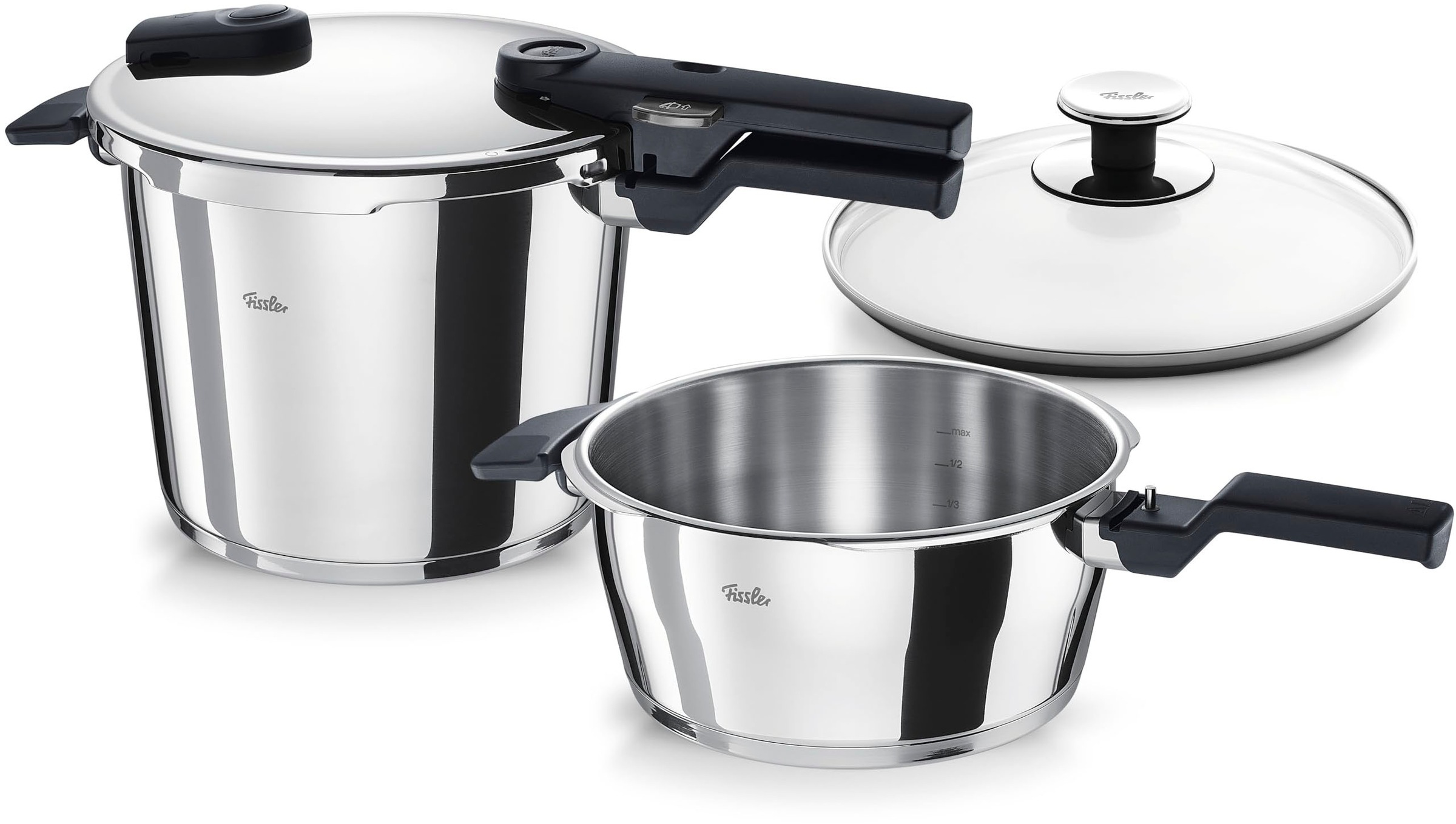 Fissler Schnellkochtopf »Vitaquick®« Set, 1 Schnellkochtopf 6 L, 1 Schnellb günstig online kaufen