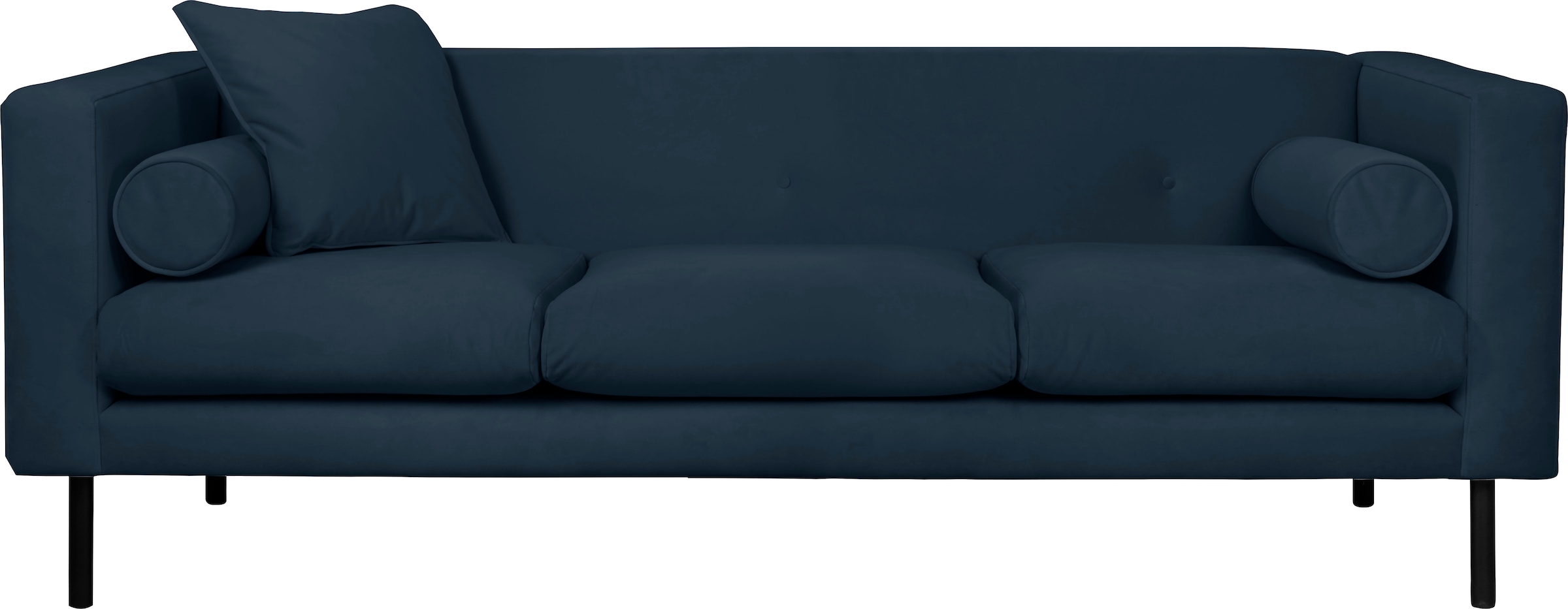 Guido Maria Kretschmer Home&Living 3-Sitzer »Lillibeth Designsofa mit Wellenunterfederung, Maße B/T/H: 218/74/83 cm«, Zierkissen als Wendekissen, Bezug Samtoptik oder Cord