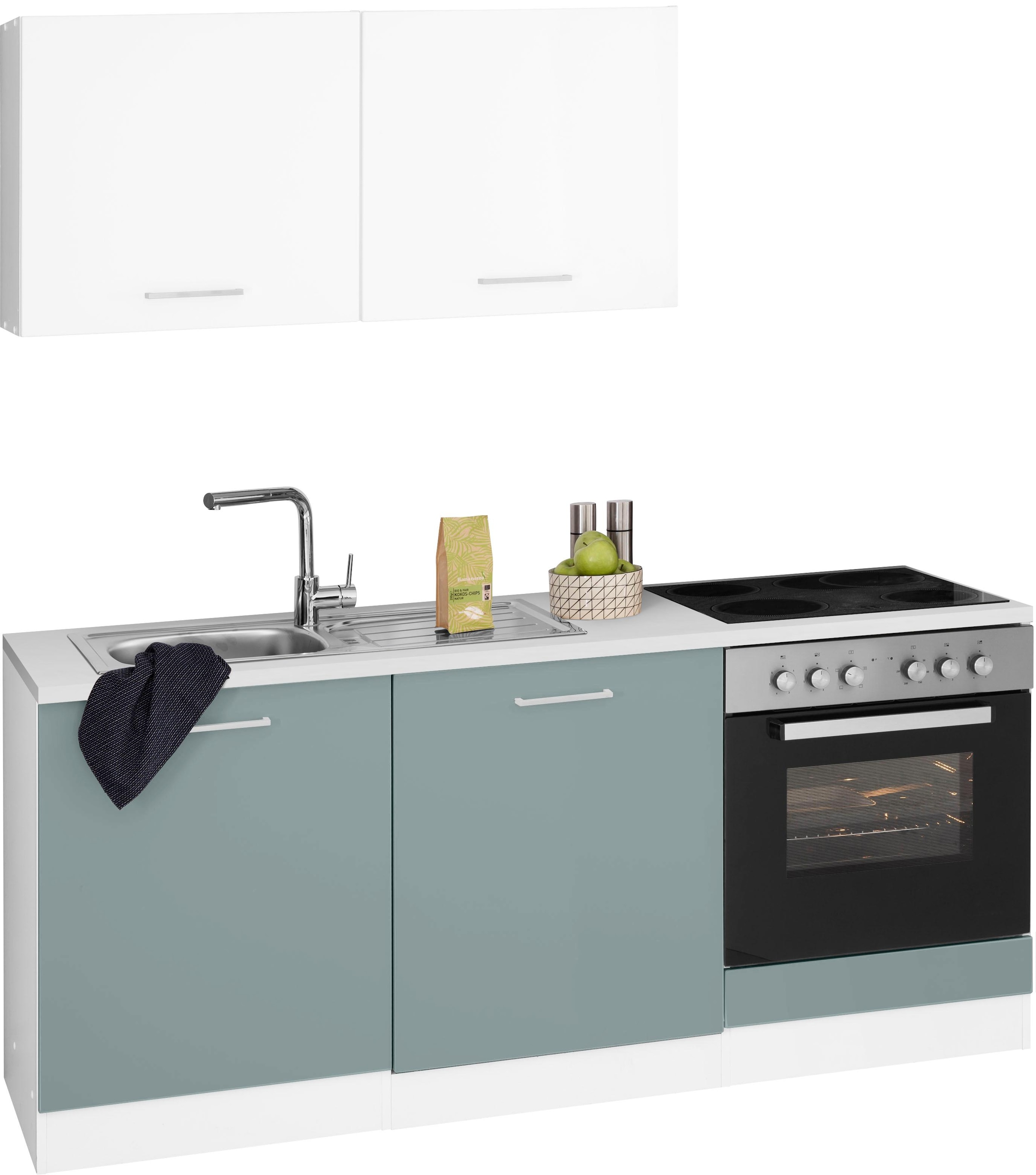 HELD MÖBEL Küchenzeile »Visby«, auf ohne bestellen Geschirrspülmaschine 180 Rechnung für E-Geräte, Breite cm