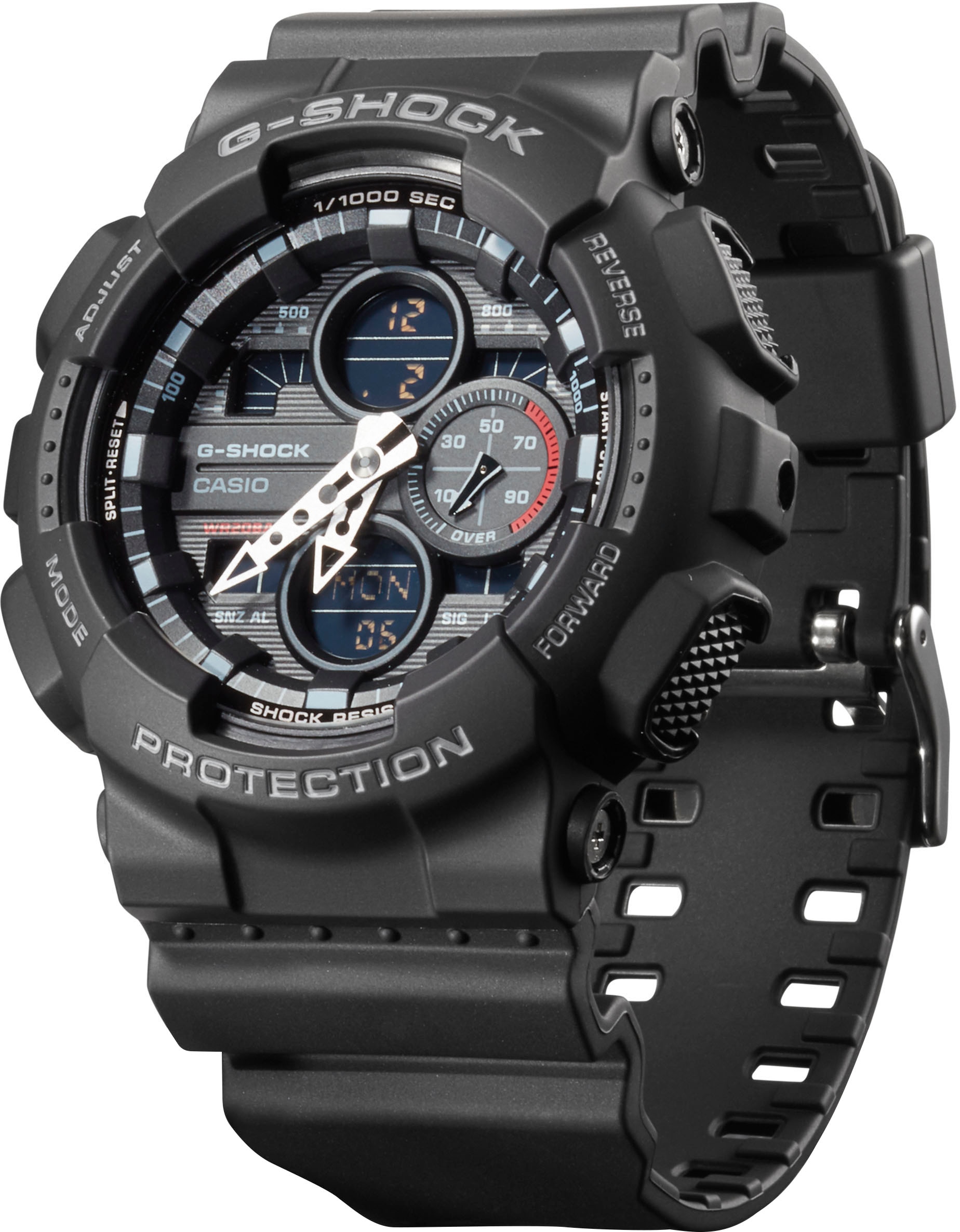 CASIO G-SHOCK Chronograph, Quarzuhr,Armbanduhr,Herrenuhr,digital, bis 20 bar wasserd.Resinarmband