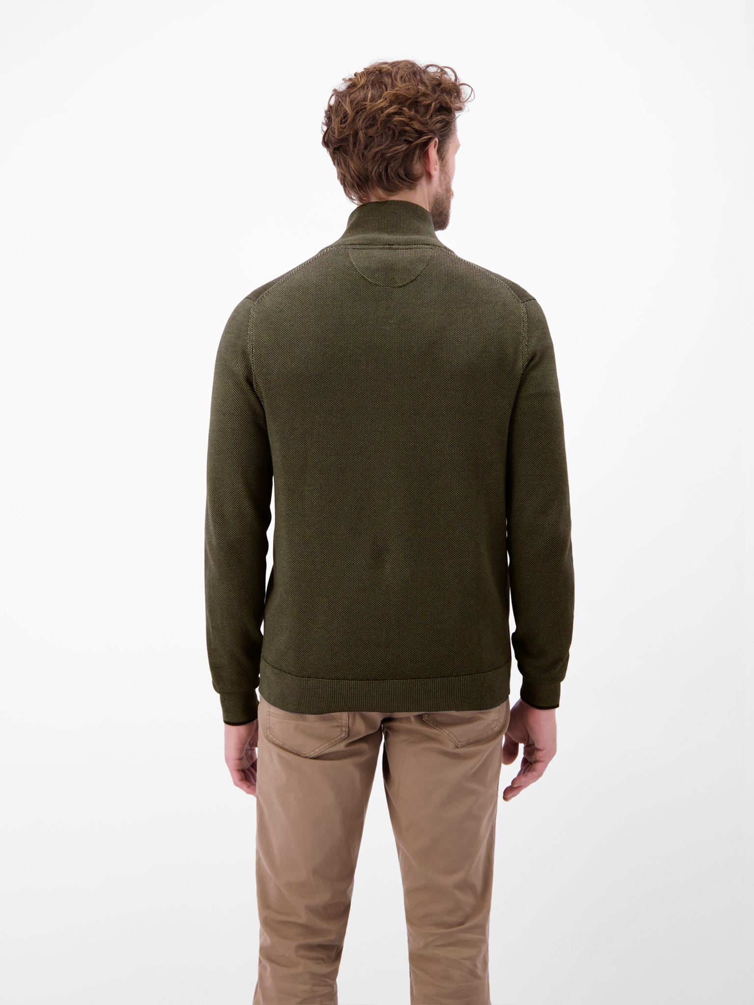 LERROS Strickfleecejacke ohne Kapuze mit Reißverchluss