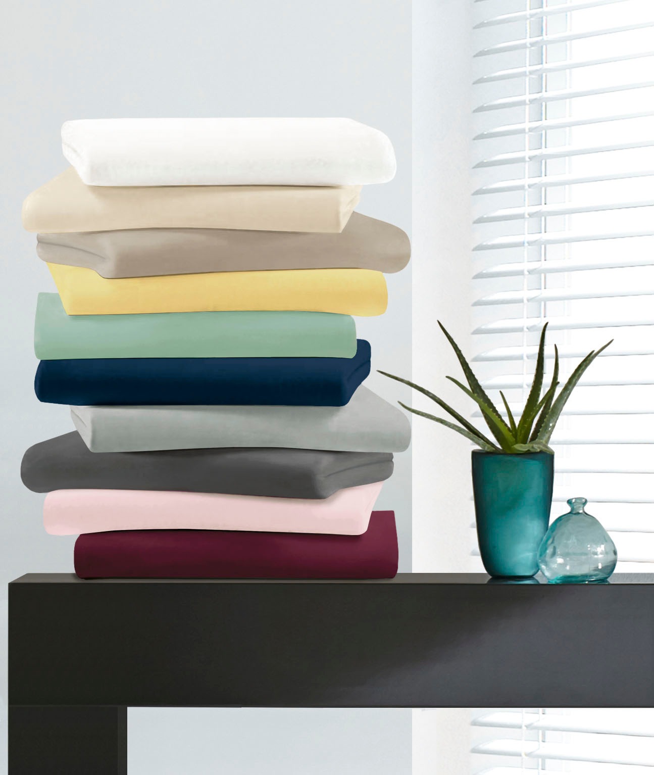 BIERBAUM Spannbettlaken »Jersey«, 95 % Baumwolle und 5 % Elasthan für optim günstig online kaufen