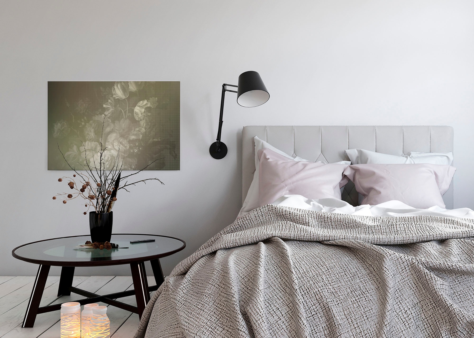 A.S. Création Leinwandbild »dutch pastel 4«, Kunst-Blumen-Kinder, (1 St.), Keilrahmen Bild Floral Rosen Leinwand-Bild Wohnzimmer modern Wandbild