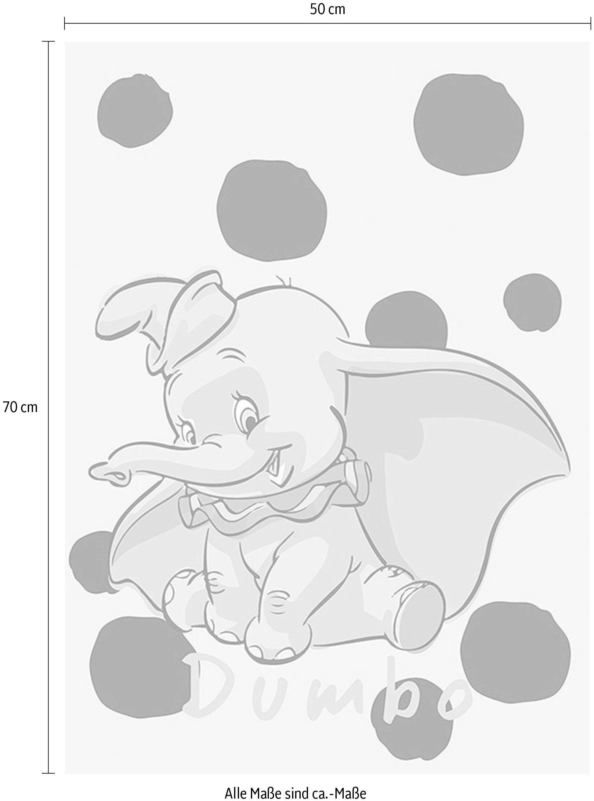 Komar Bild »Dumbo Dots«, Disney, (1 St.), Wandbild zur Dekoration im Kinderzimmer - ohne Rahmen