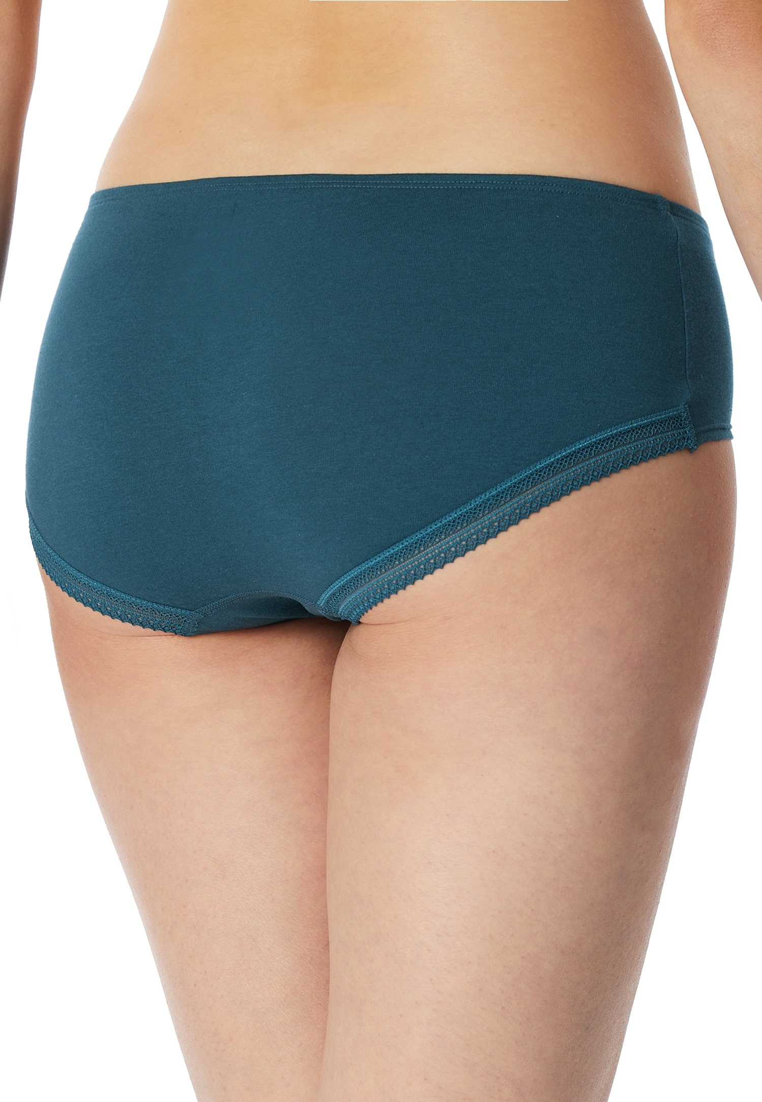 Schiesser Panty »"Cotton Lace"«, (2er Pack), mit femininem Spitzenband am Bund