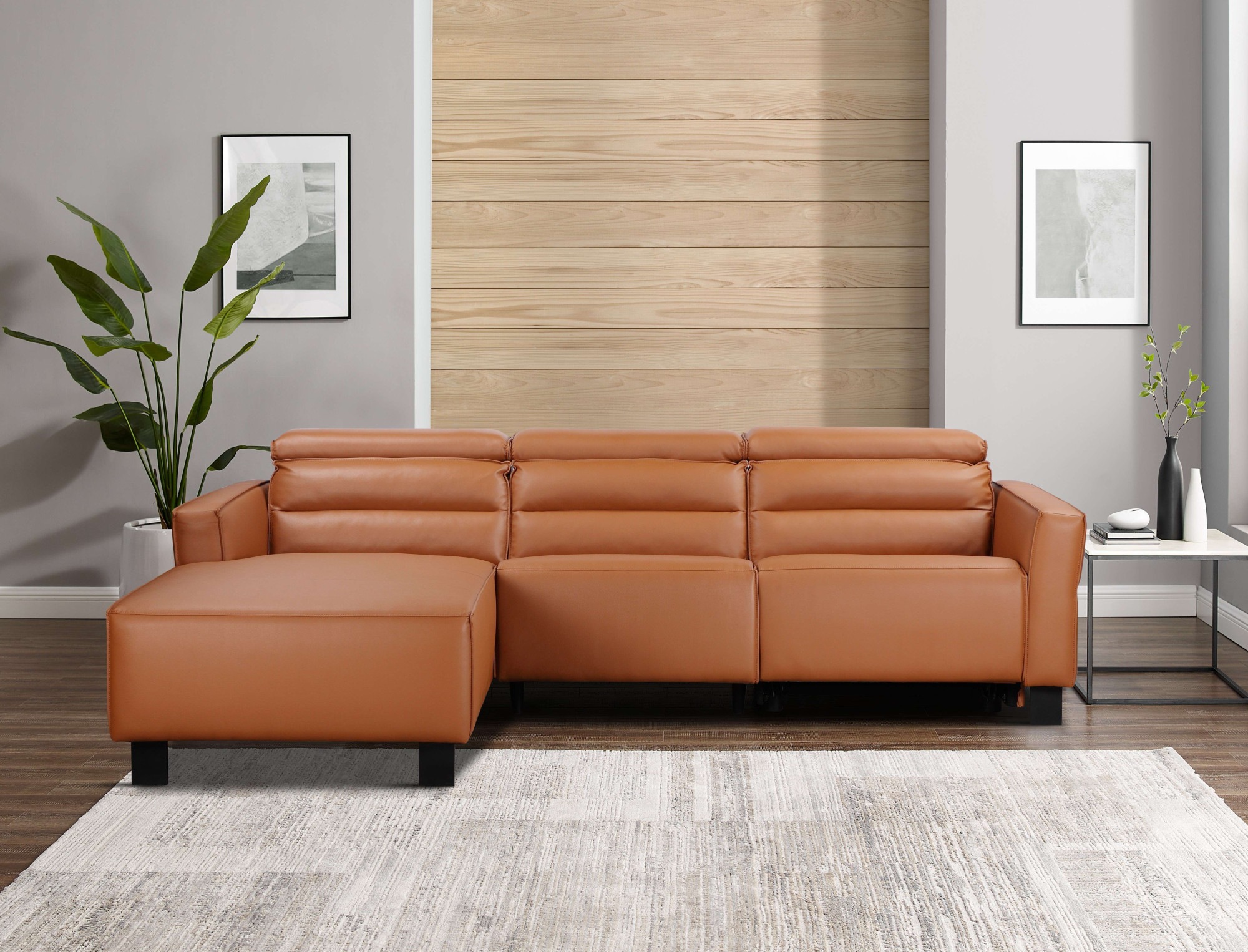 Places of Style Ecksofa »Carpari, L-Form, 263 cm, manuelle o. elektrische Relaxfunktion,«, USB A/C und Kopfteilverstellung
