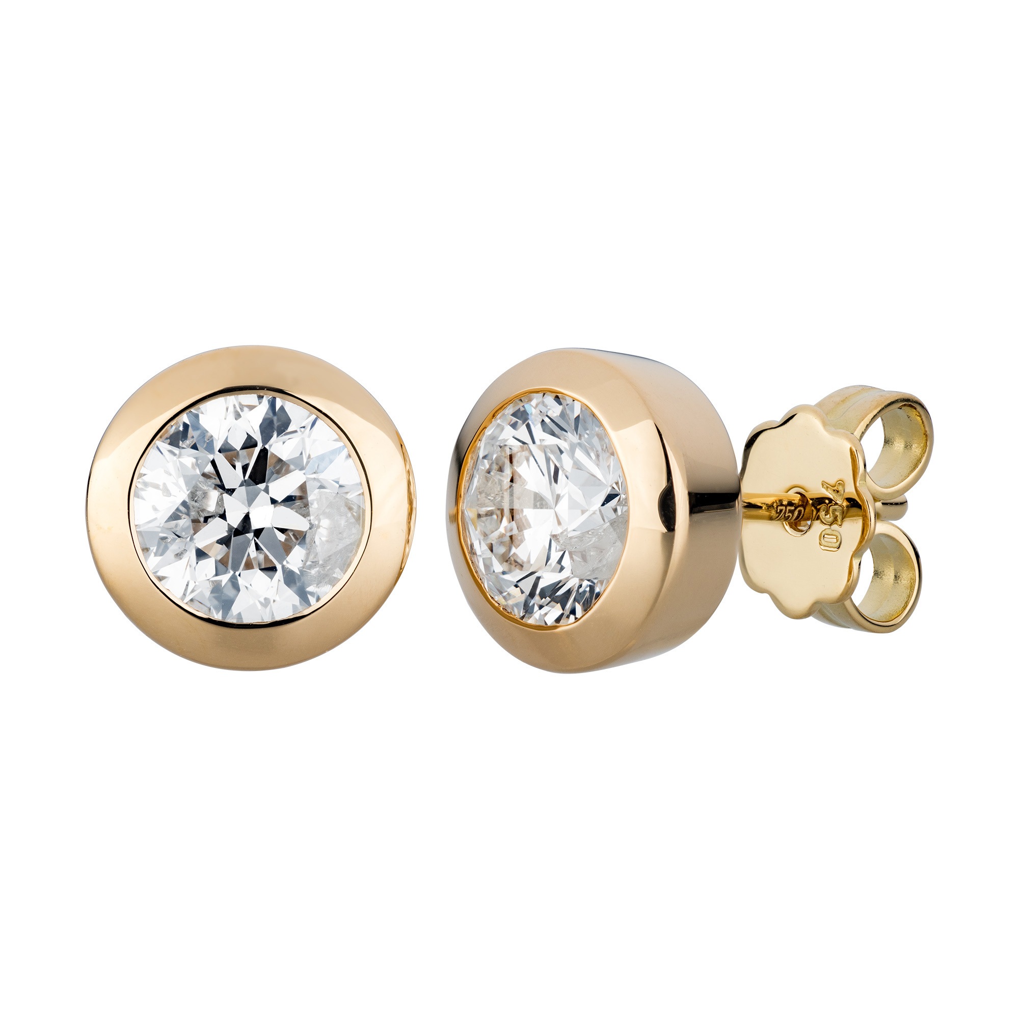 Paar Ohrstecker »Gold 750 mit 2x Brillant zus. 2,00 ct.«