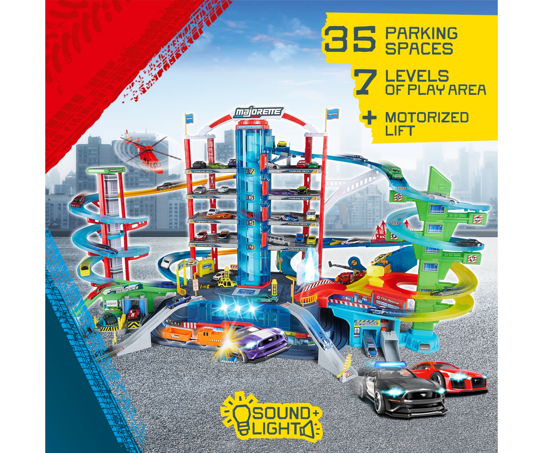 majORETTE Spiel-Parkgarage »Super City« mit Licht und Sound