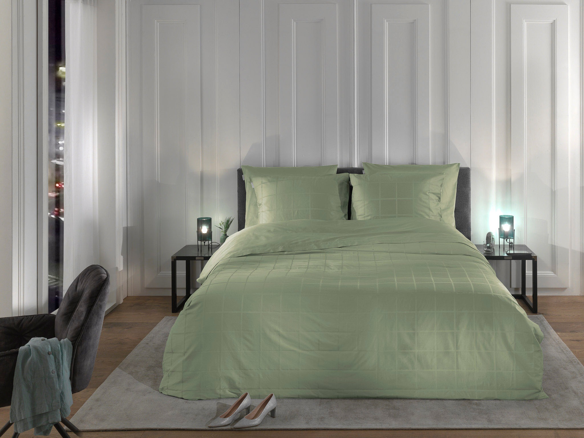 Heckett & Lane Wendebettwäsche »Diamante« 3 Stk. tlg. kariert, hochwertiges günstig online kaufen