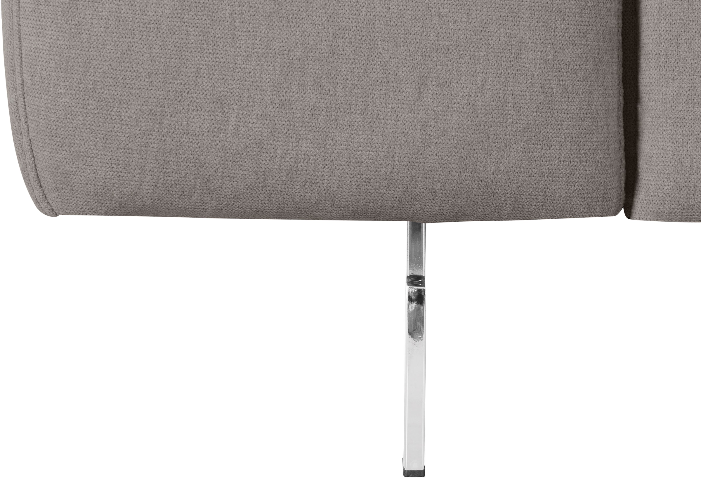 COTTA Ecksofa »Chef L-Form«, mit Kopfteilverstellung, edle Metallkufen, wahlweise mit Bettfunktion