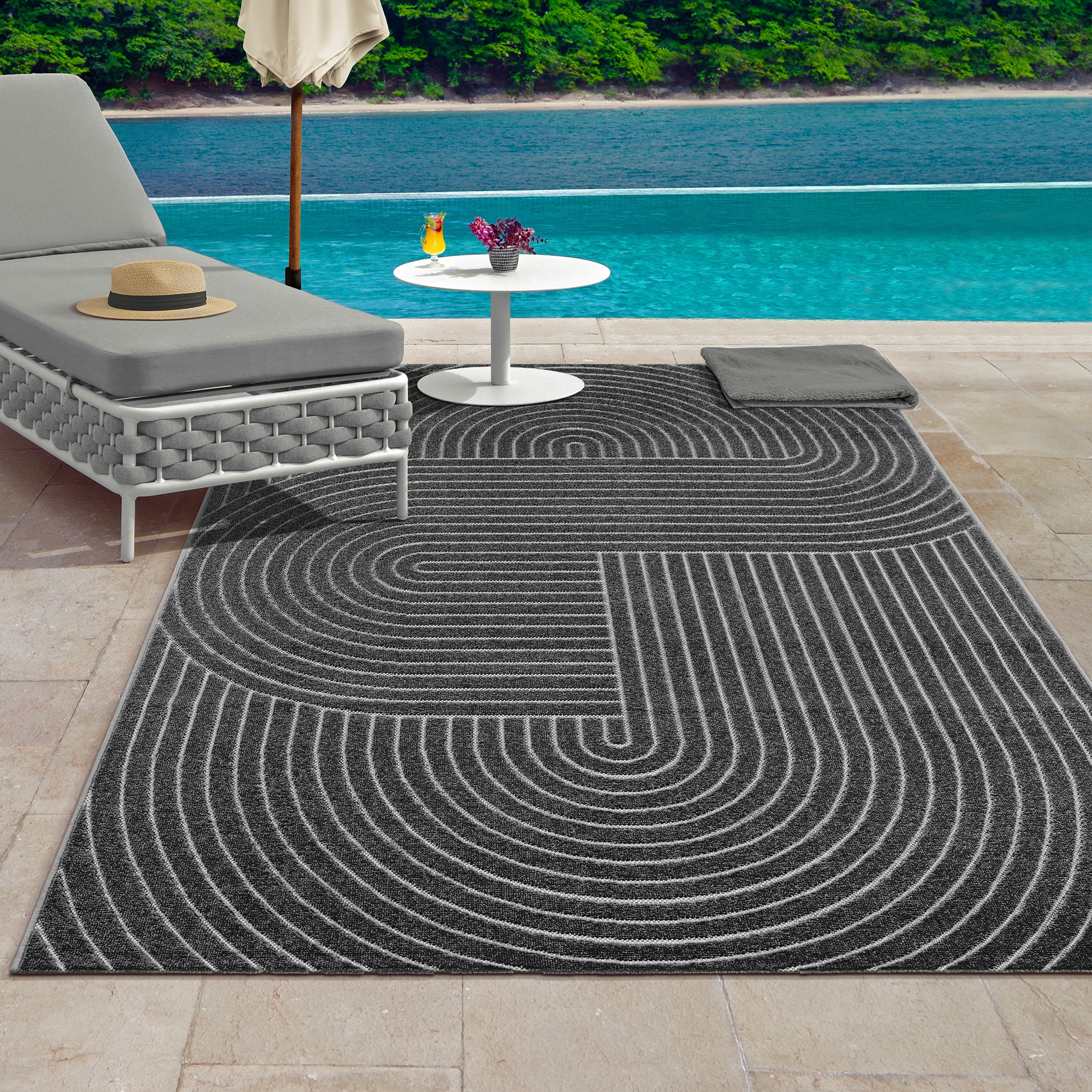 the carpet Teppich »Santo Plus«, rechteckig, 5 mm Höhe, Plus moderner robuster In und Outdoor Teppich