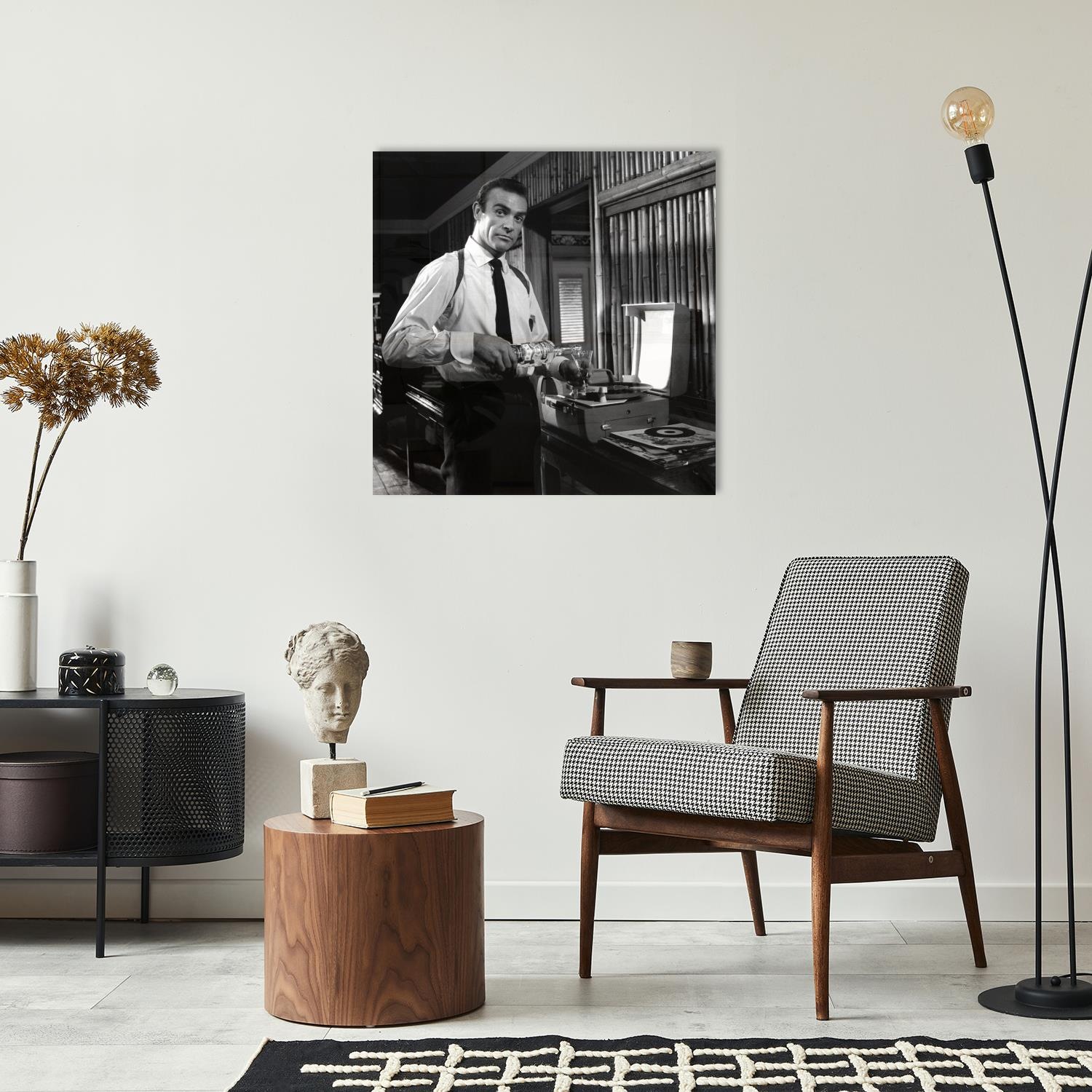 queence Acrylglasbild »The Drink«, Schwarz-Weiß-Mann-Stars-Foto-Film-Filmfi günstig online kaufen
