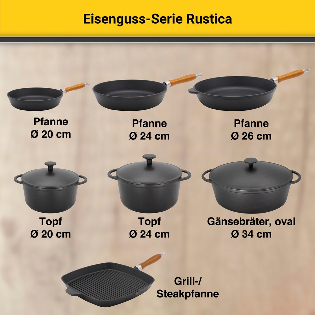 Krüger Fleischtopf »Rustica«, Eisenguss, (1 tlg.)