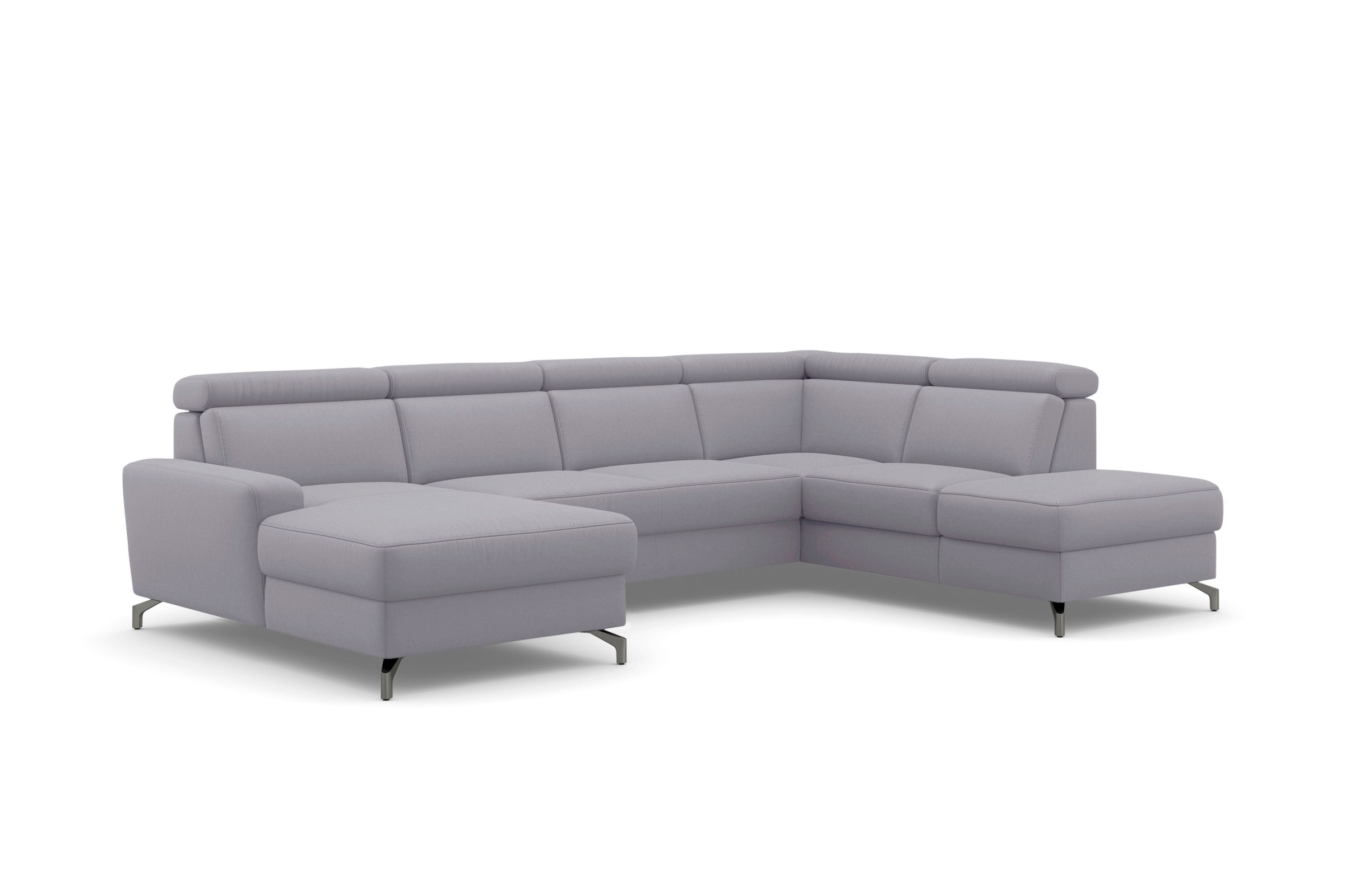 sit&more Wohnlandschaft »Scarlett U-Form«, inklusive Kopfteilverstellung, wahlweise mit Bettfunktion, Bettkasten